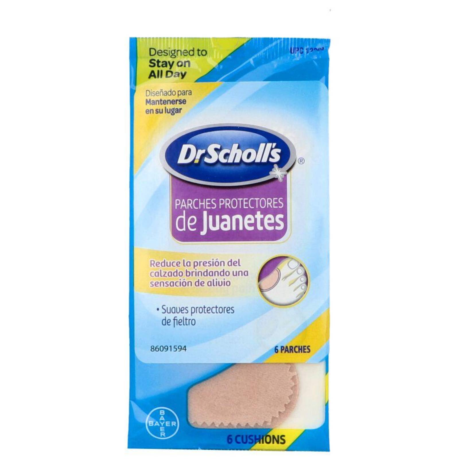 Dr. Scholl´s Parche Protector De Fieltro Para Juanetes Caja Con 6 Piezas 