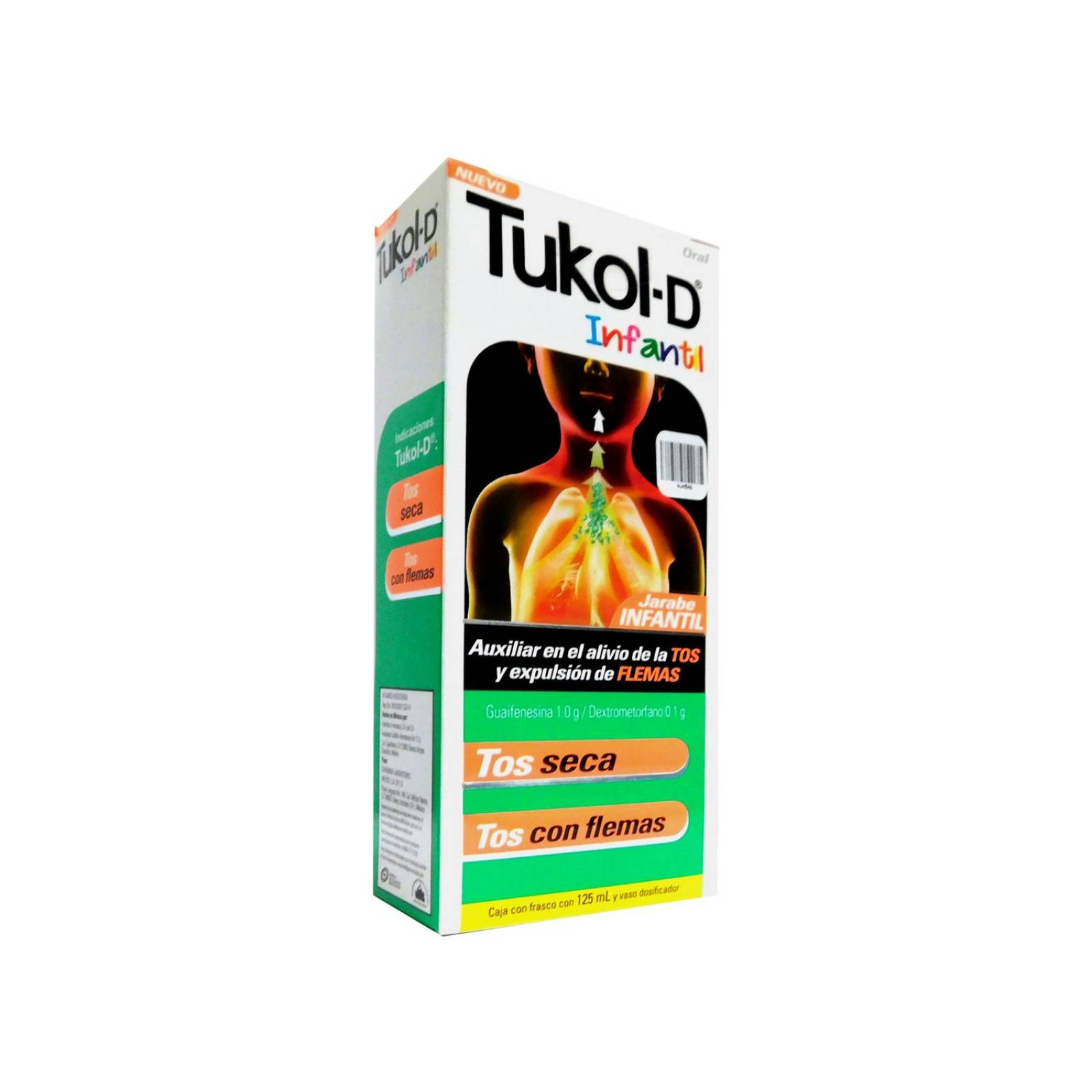 Tukol D Infantil Jarabe Frasco Con 125 mL 