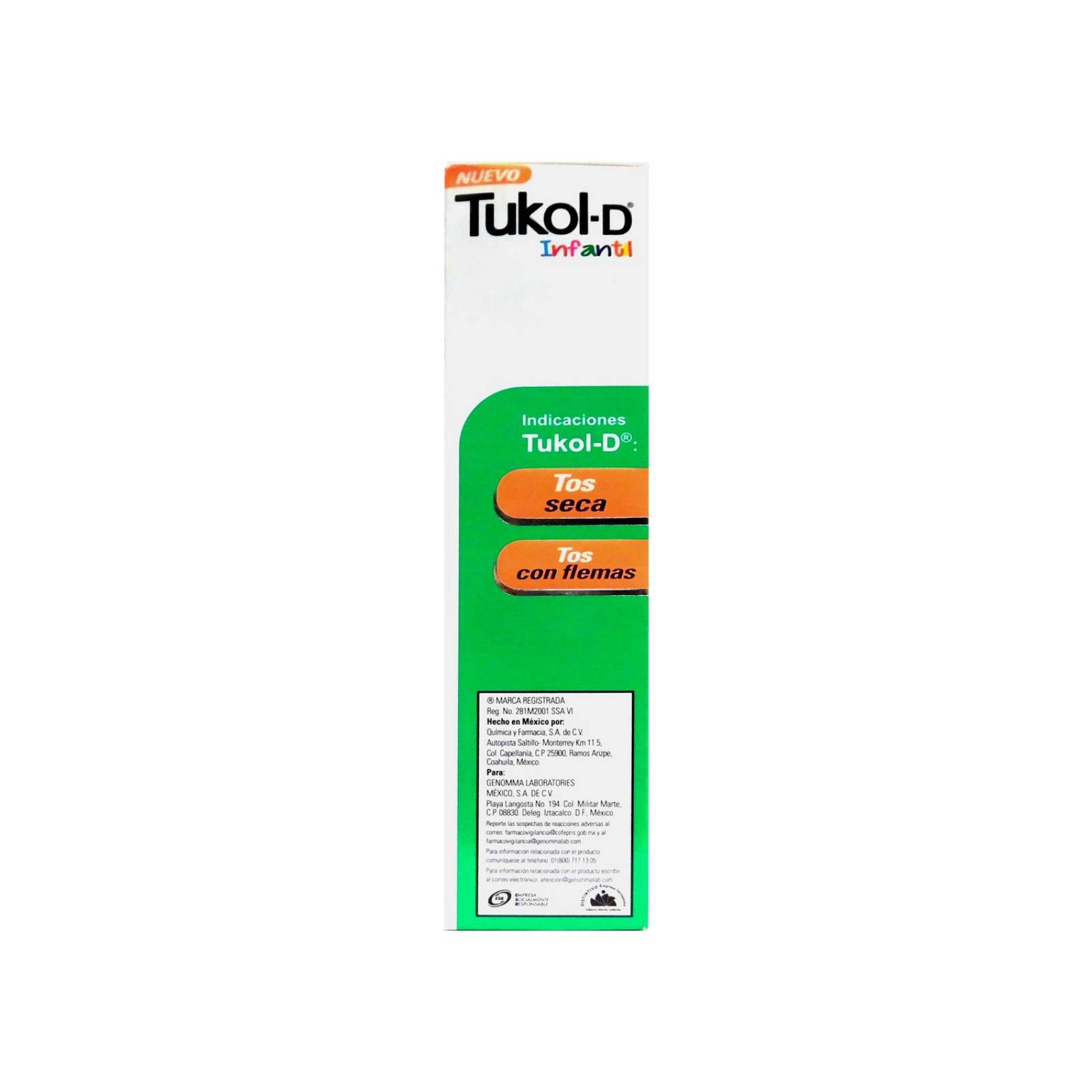 Tukol D Infantil Jarabe Frasco Con 125 mL 