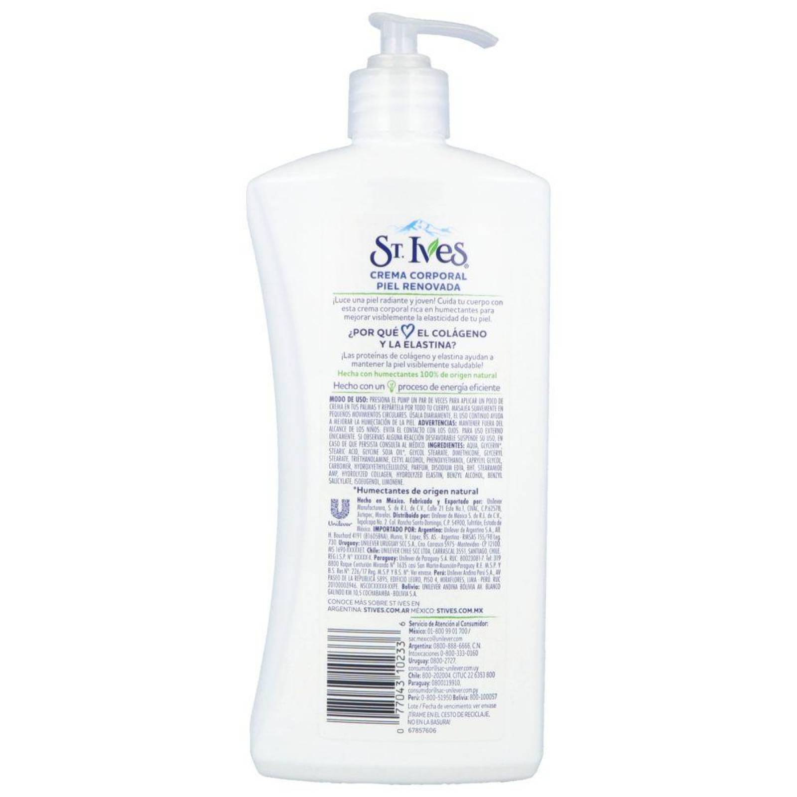 Crema Corporal St. Ives Piel Renovada Frasco Con 532 mL 