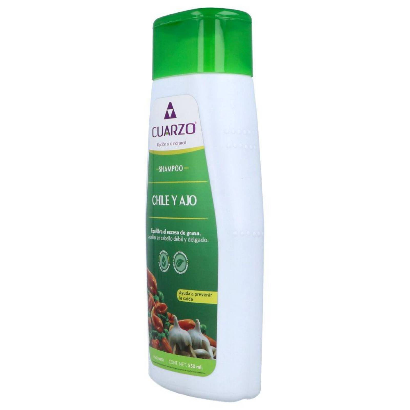 Shampoo De Chile Con Extracto De Ajo Botella Con 550 mL 