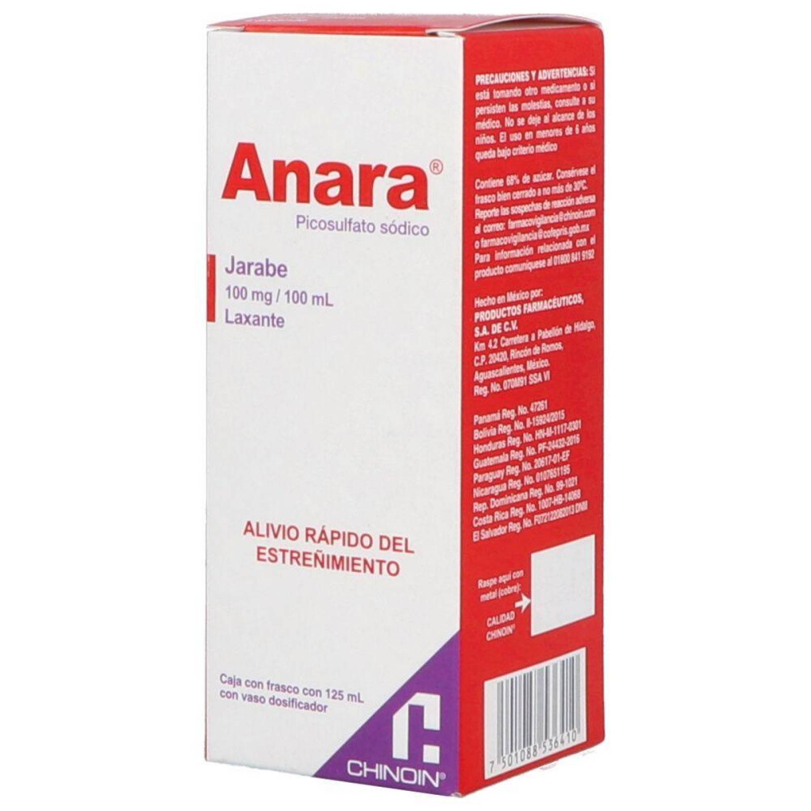 Anara Jarabe Caja Con Frasco Con 100 mL 