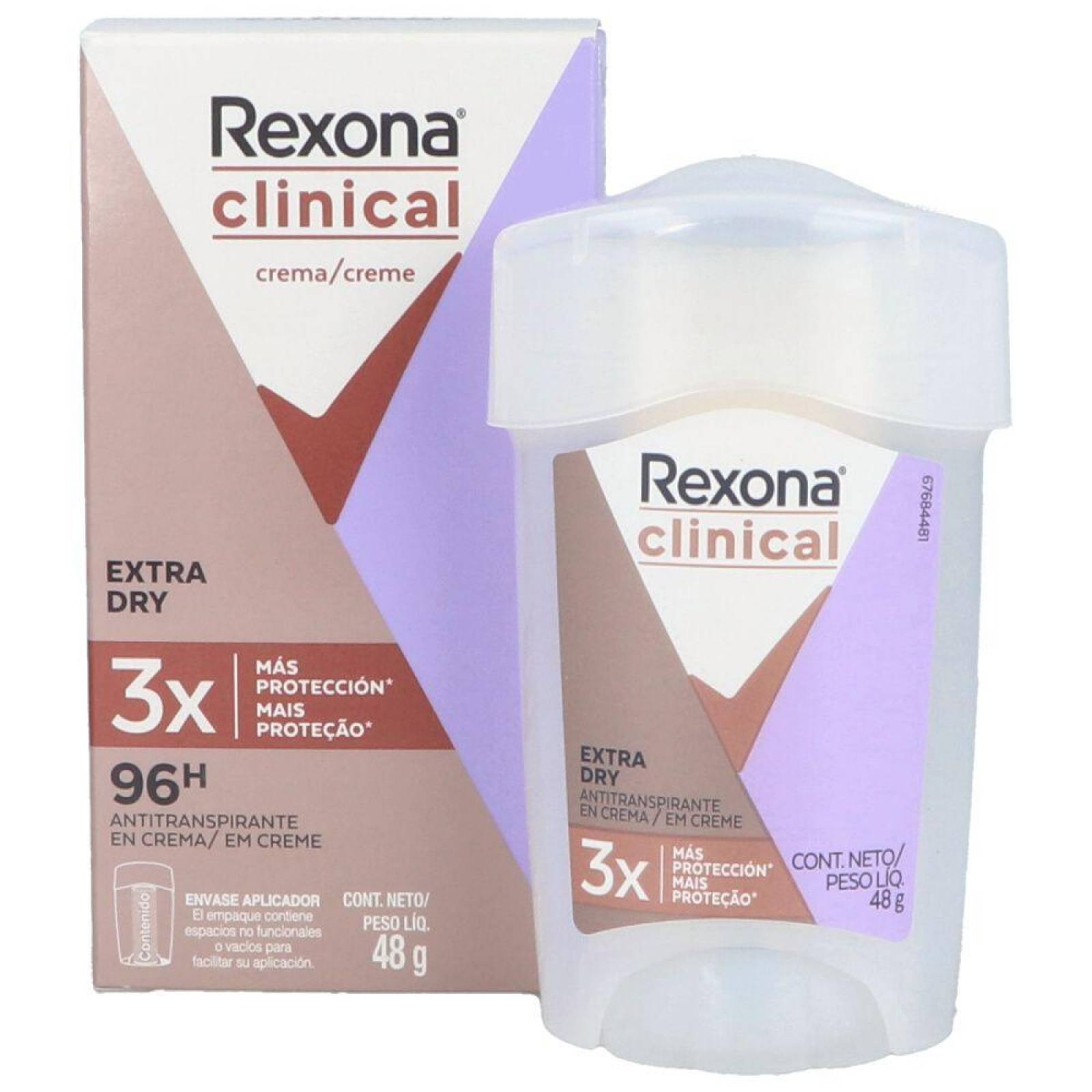 Rexona Clinical Women Extra Dry Frasco Con 48 G 