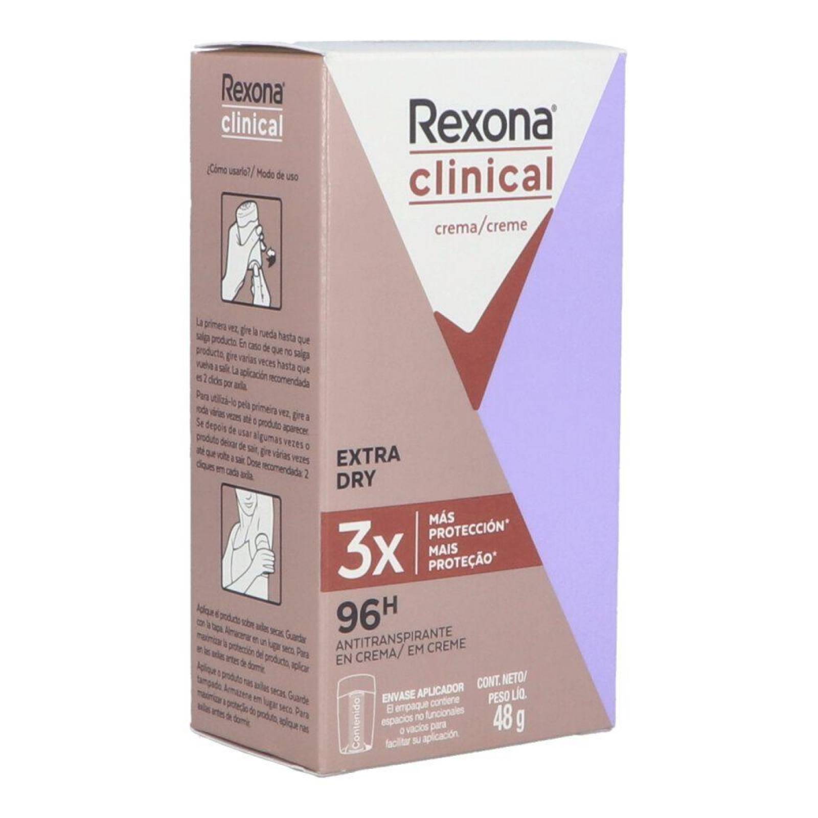Rexona Clinical Women Extra Dry Frasco Con 48 G 