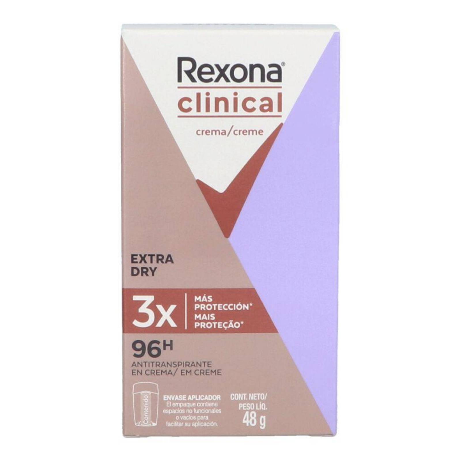 Rexona Clinical Women Extra Dry Frasco Con 48 G 