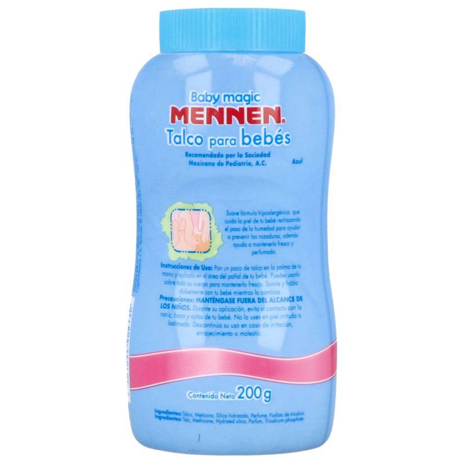 Mennen Talco Azul Frasco Con 200 g 