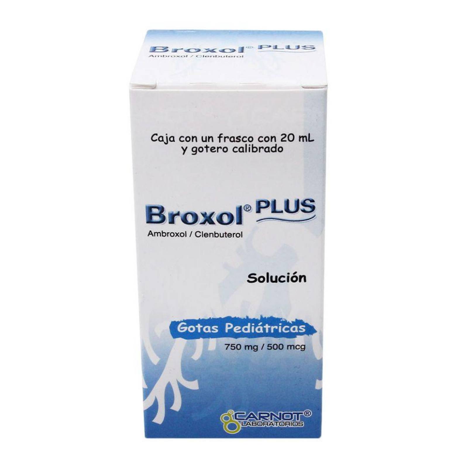 Broxol Plus Gotas Pediátricas 750 mg / 500 Mcg Caja Con Frasco 20 mL 