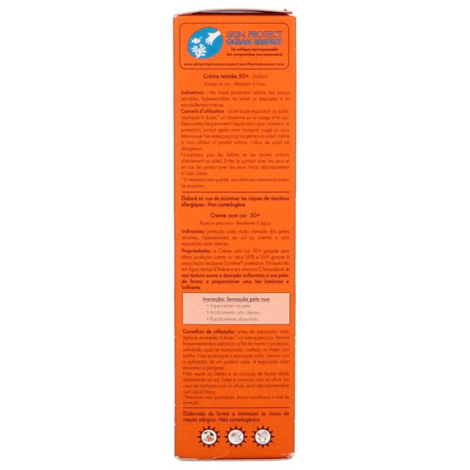 Bloqueador Solar Avene FPS 50+ Crema Caja Con Tubo Con 50 mL 