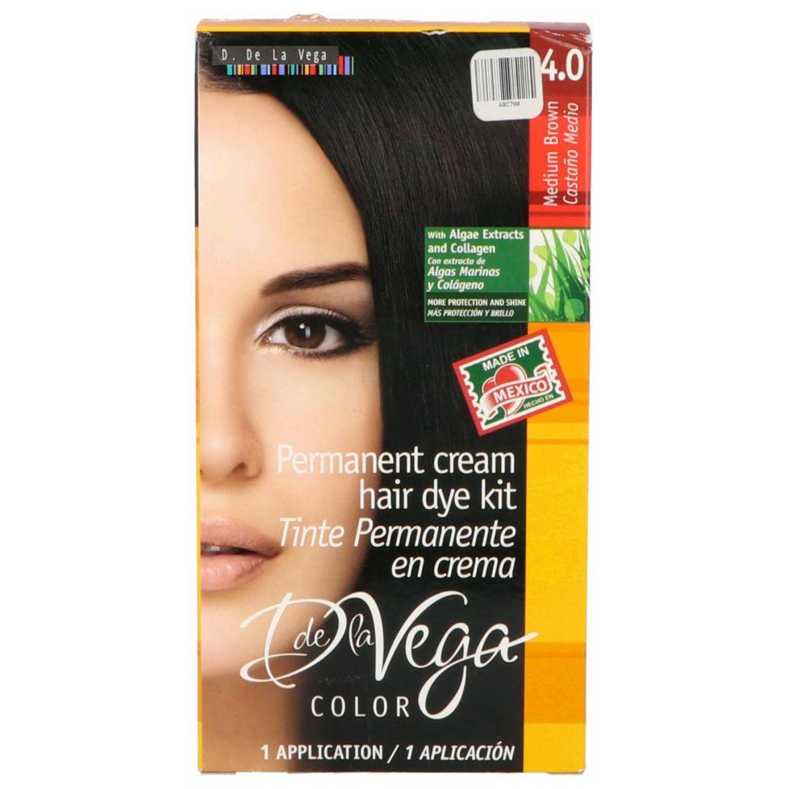 Tinte Permanente De La Vega Castaño Medio 