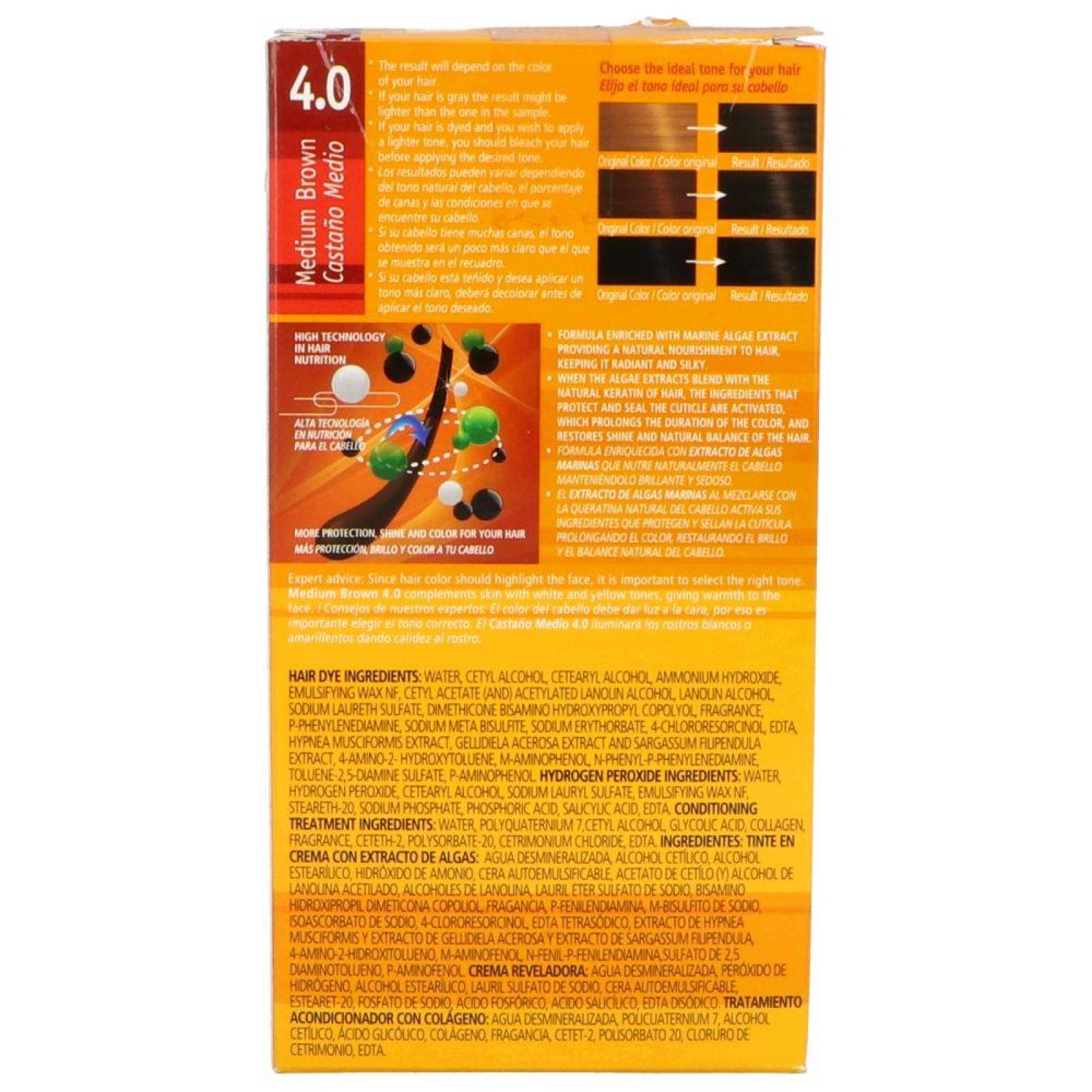 Tinte Permanente De La Vega Castaño Medio 