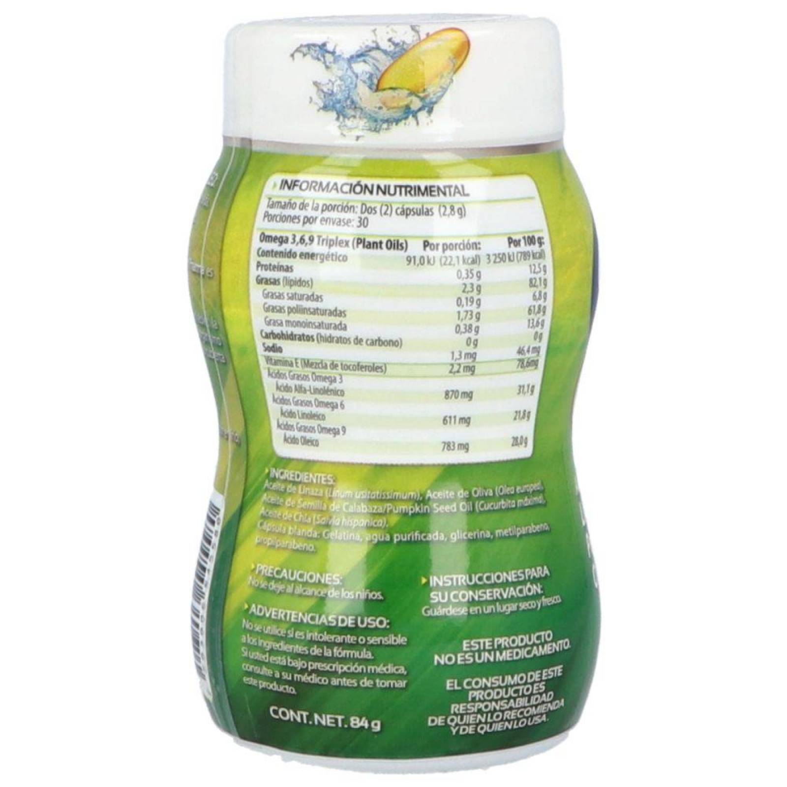 Omega Triplex Un Frasco Con 60 Softgels 