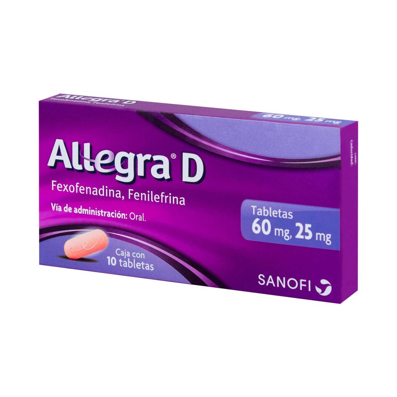 Allegra D 60 mg/25 mg Caja Con 10 Tabletas 