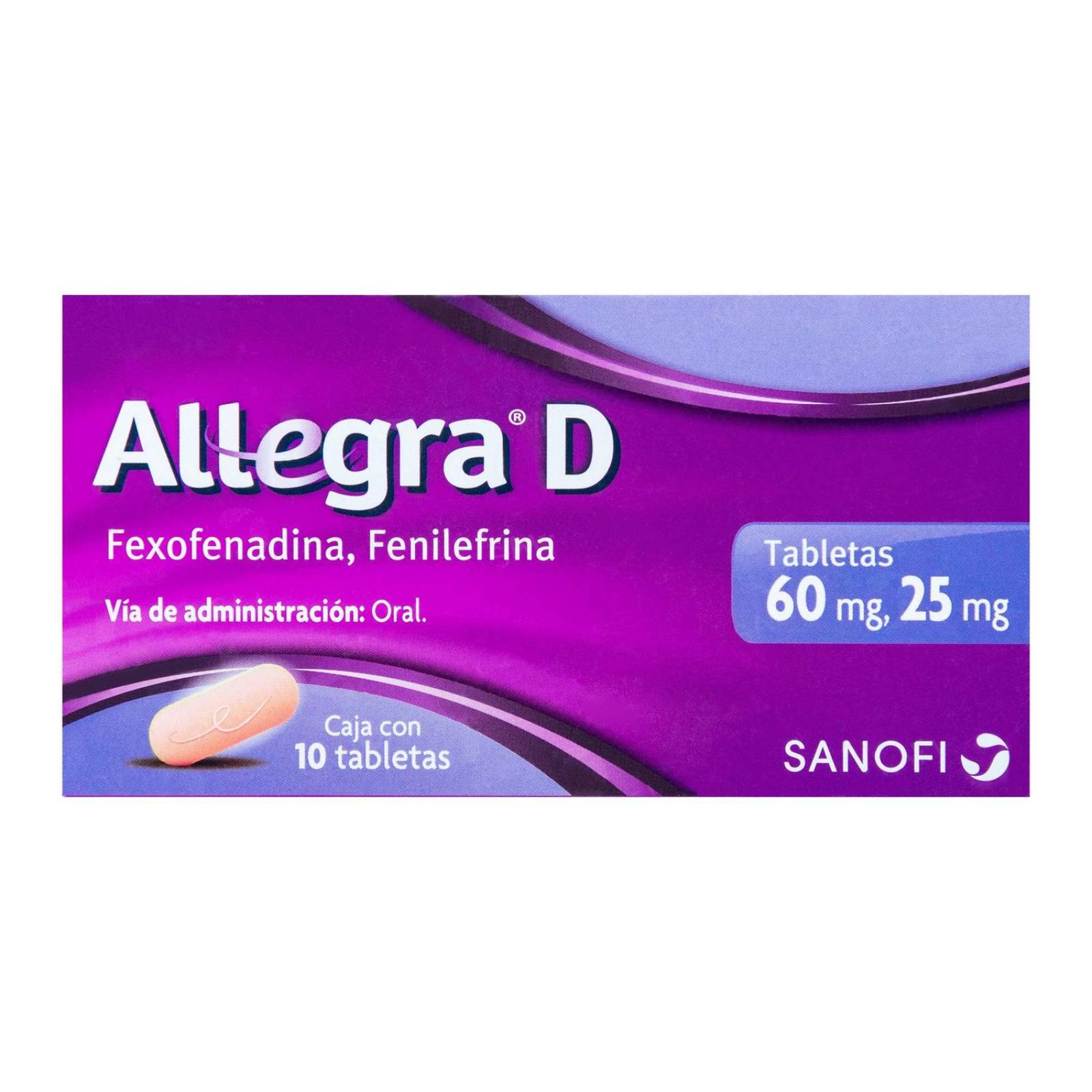 Allegra D 60 mg/25 mg Caja Con 10 Tabletas 
