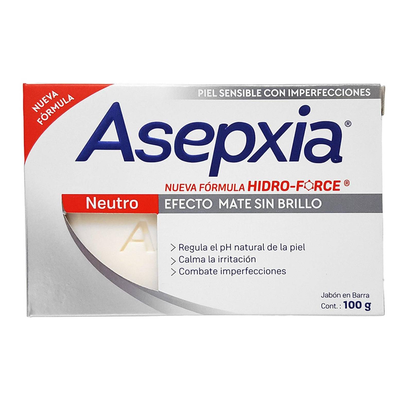 Asepxia Neutro De Tocador Caja Con Jabón De 100 g 