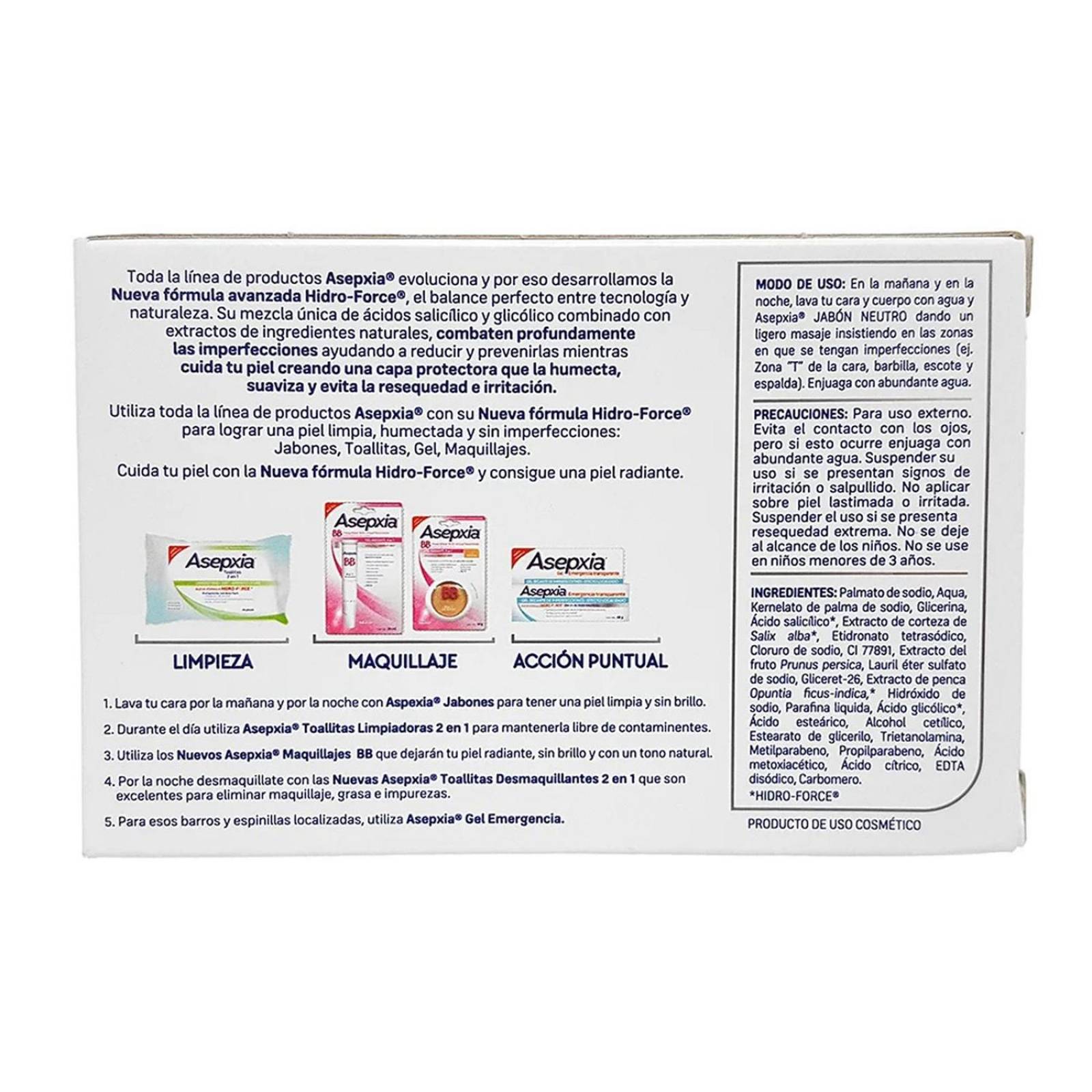 Asepxia Neutro De Tocador Caja Con Jabón De 100 g 
