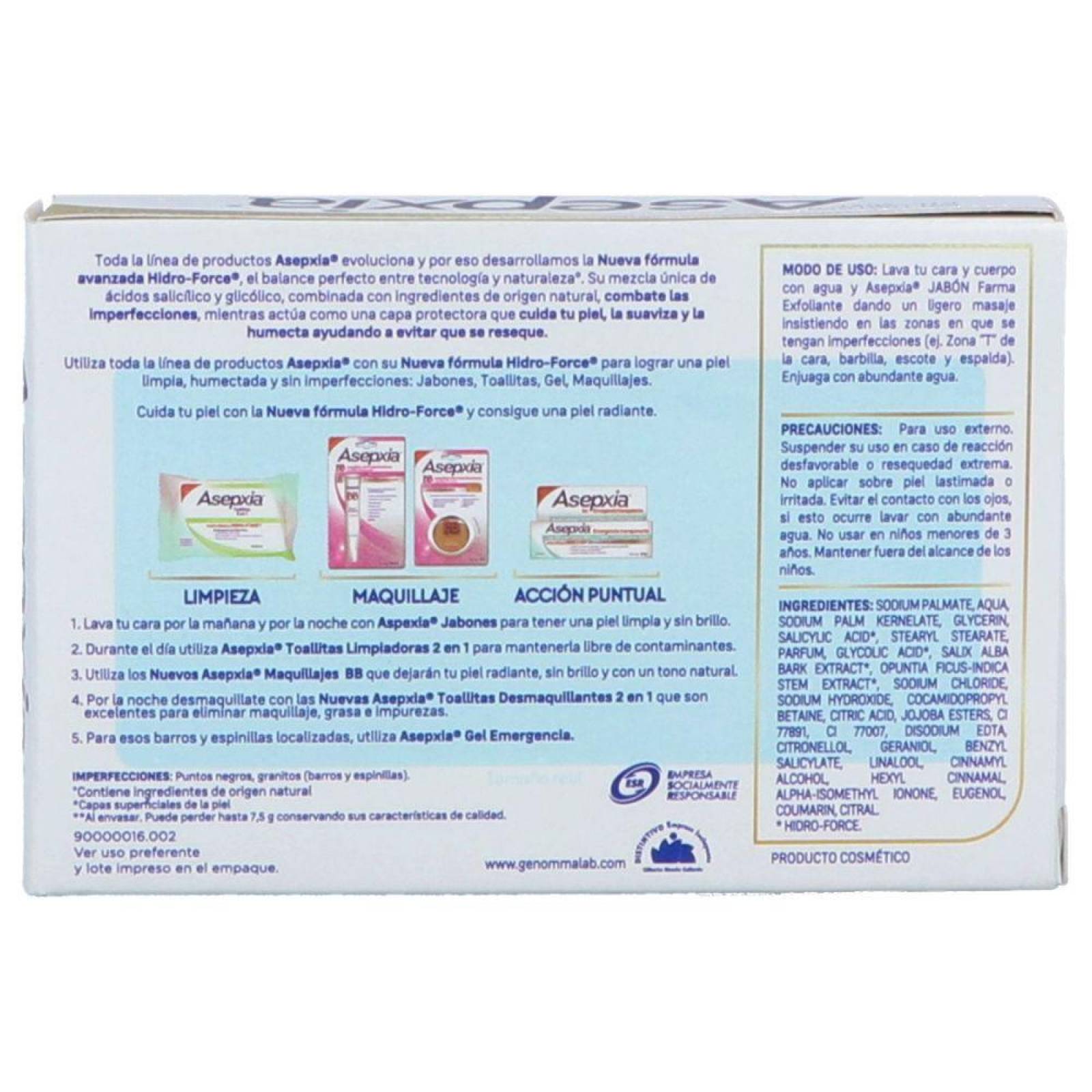 ASEPXIA EXFOLIANTE EXTREMO JABÓN FARMA 100G - CAJA CON JABÓN CON 100G 