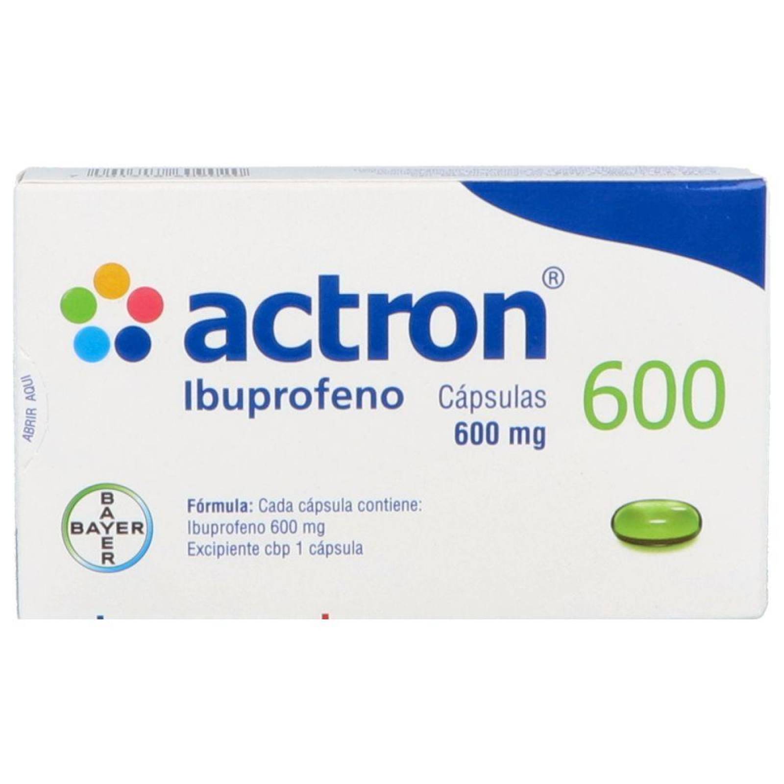 Actron 600 mg Caja Con 10 Cápsulas 