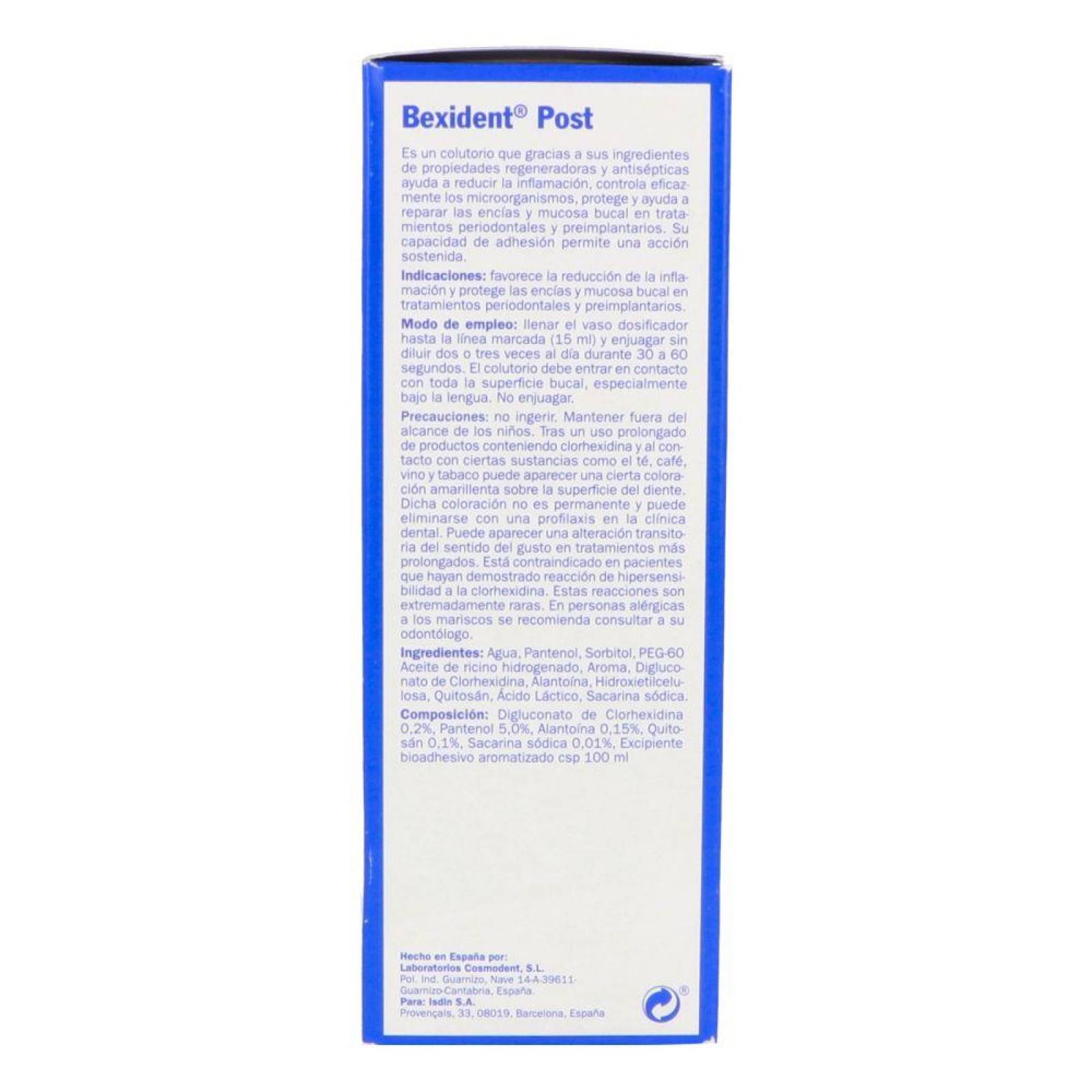 Bexident Post Colutorio Caja Con Frasco Con 250 mL 