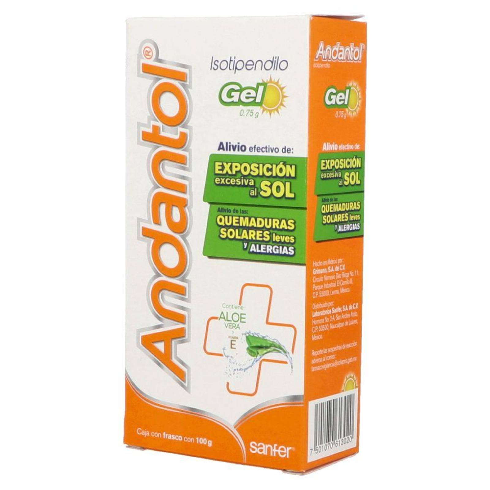 Andantol 0.75 g Gel Con Frasco Con 100 g 