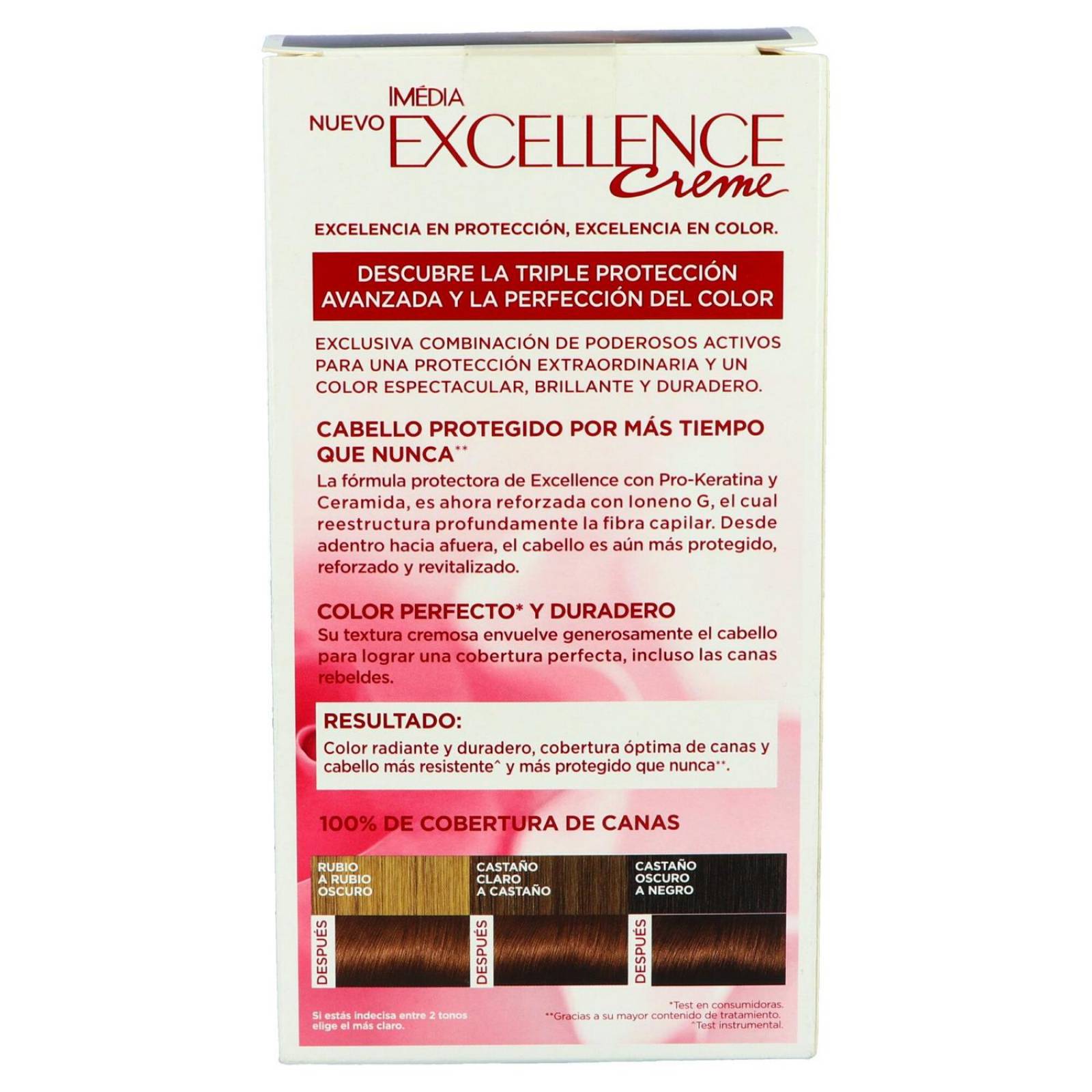 Tinte Para Cabello Loreal Paris Imédia Excellence Color Castaño Claro Caoba 5.5 