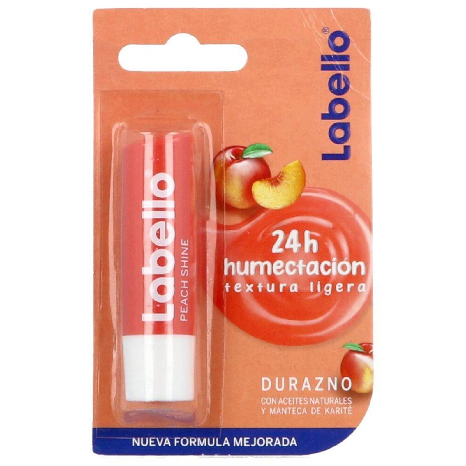 BRILLO LABELLO FRUITY SHINE DURAZNO BARRA CON 4,8 G 