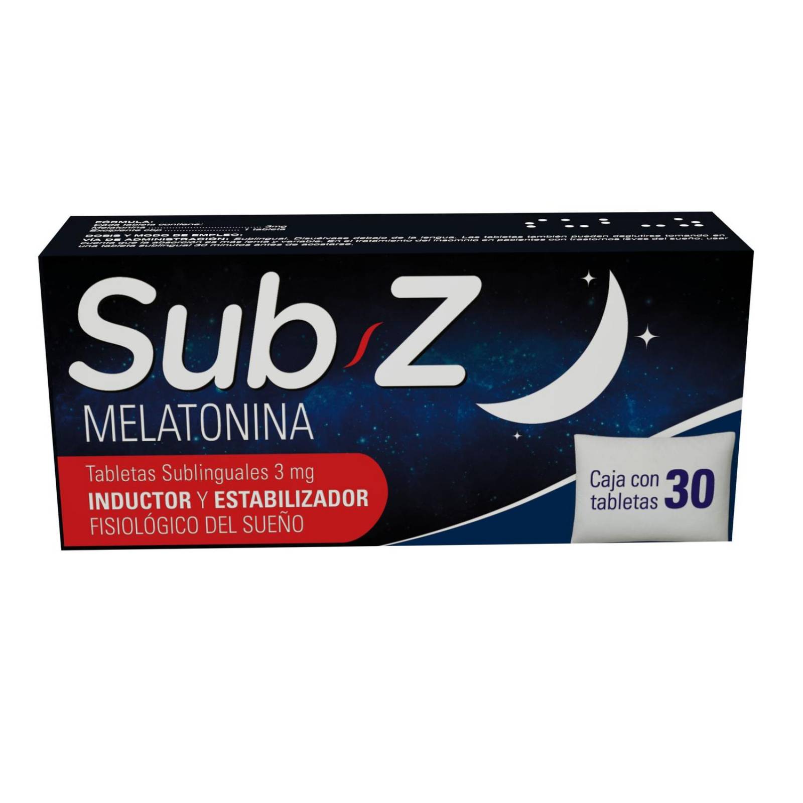 Sub Z 3 mg Caja Con 30 Tabletas Sublinguales. 