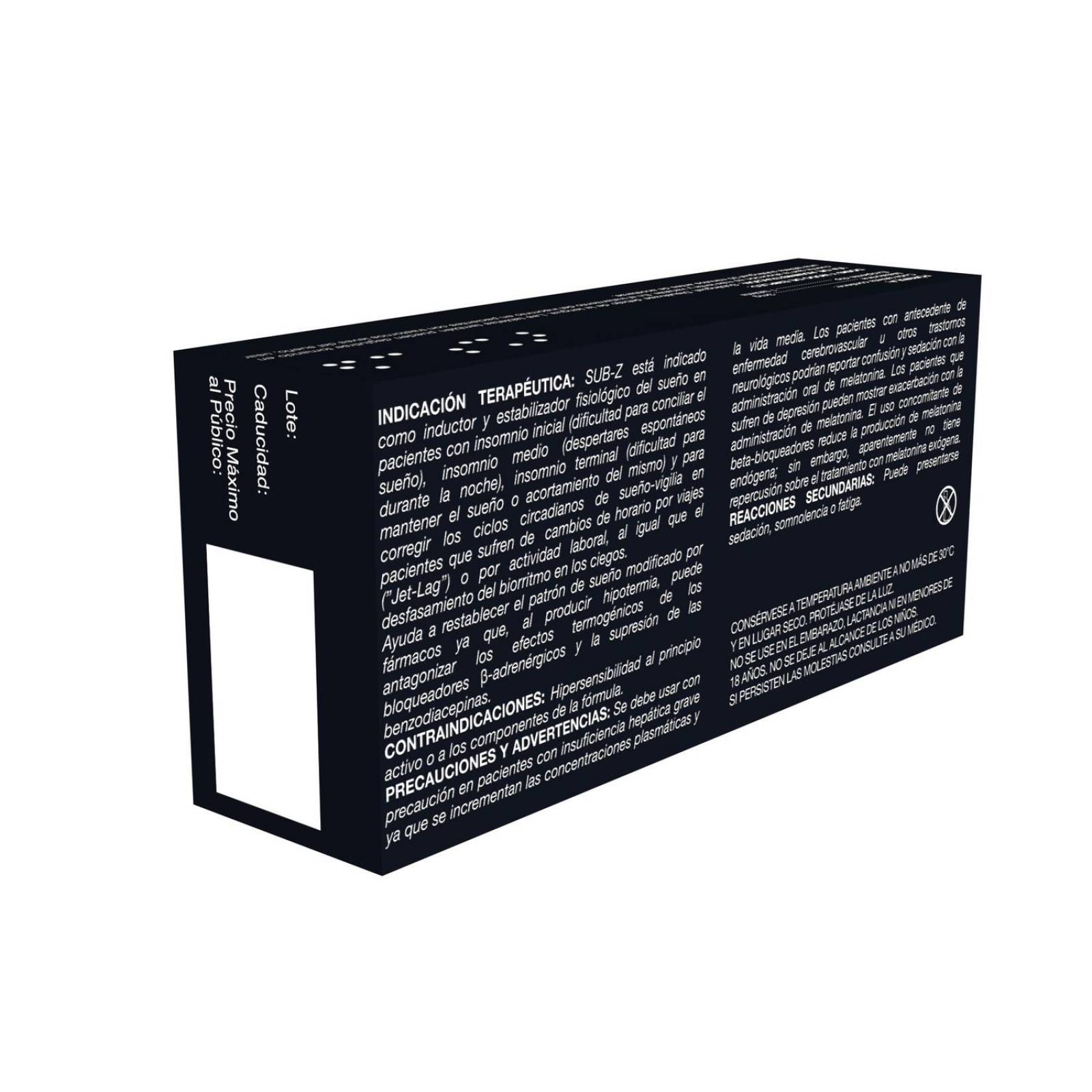 Sub Z 3 mg Caja Con 30 Tabletas Sublinguales. 