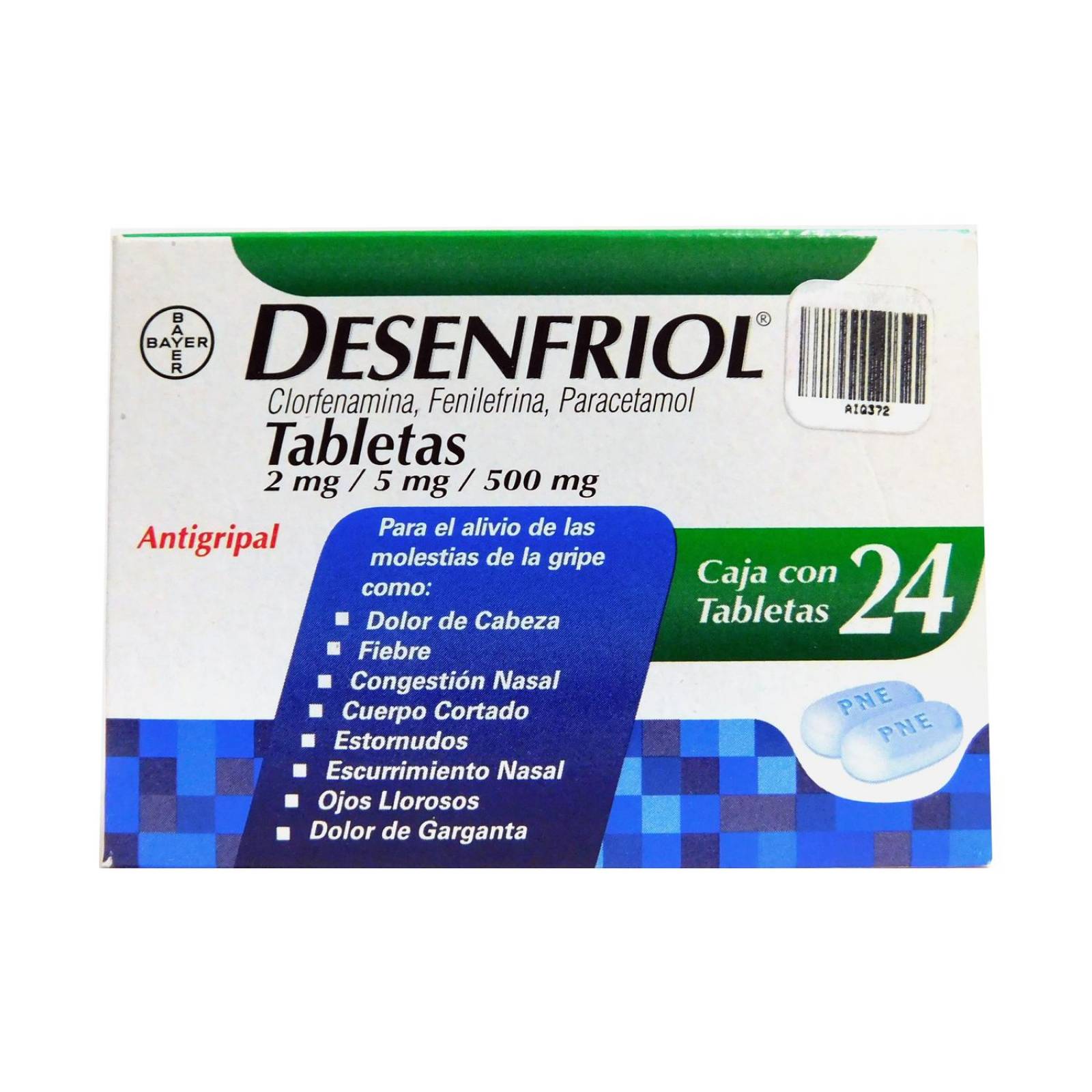 Desenfriol D 2 mg/5 mg/500 mg Caja Con 24 Tabletas 