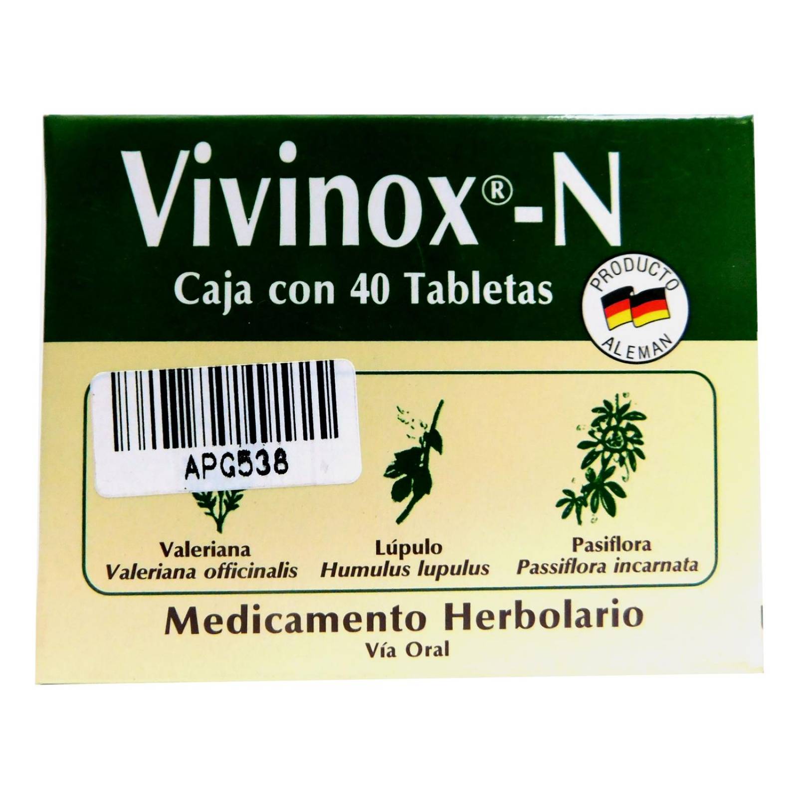 Vivinox-N Caja Con 40 Tabletas 
