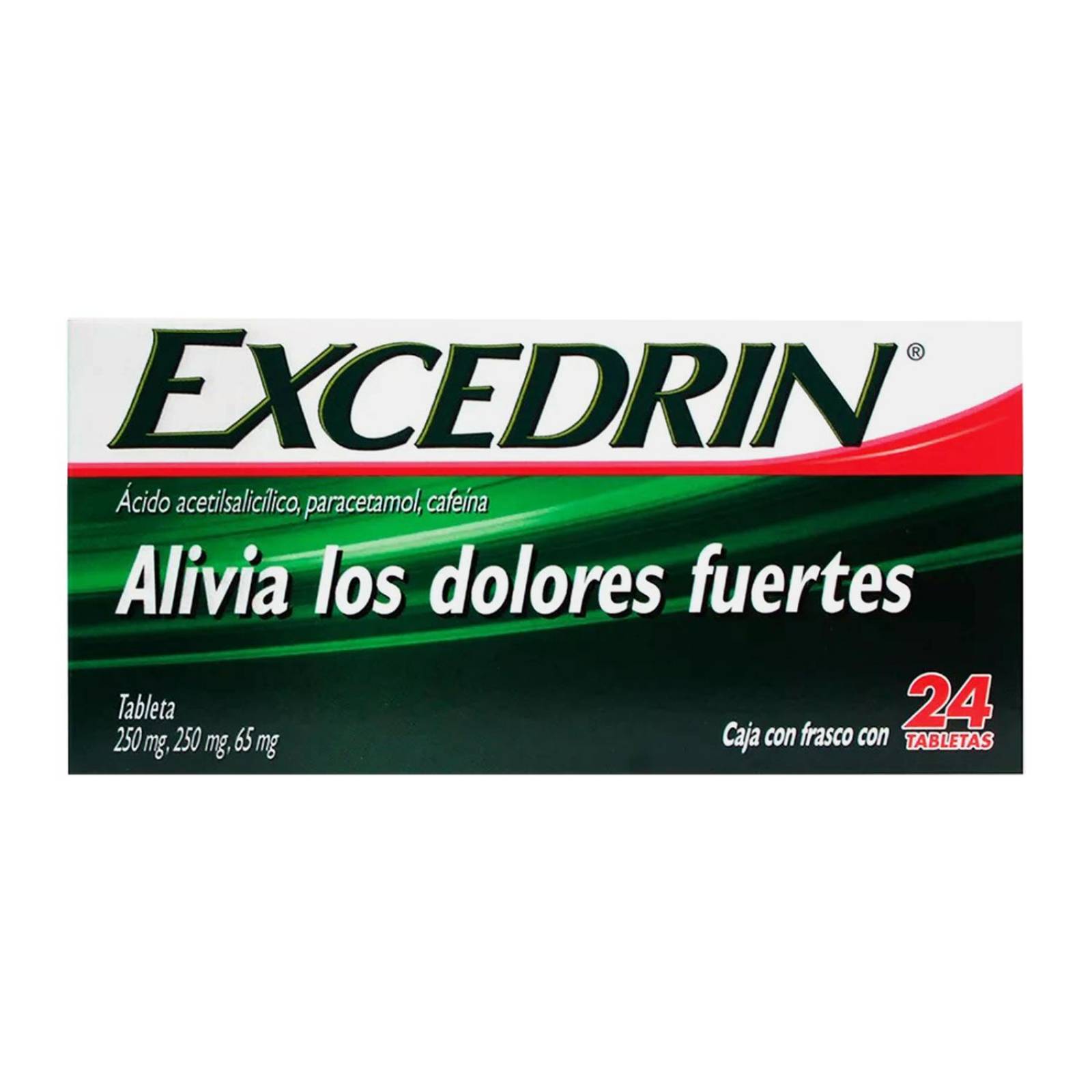 Excedrin 250 mg/ 250 mg/ 65 mg Caja Con Frasco Con 24 Tabletas 