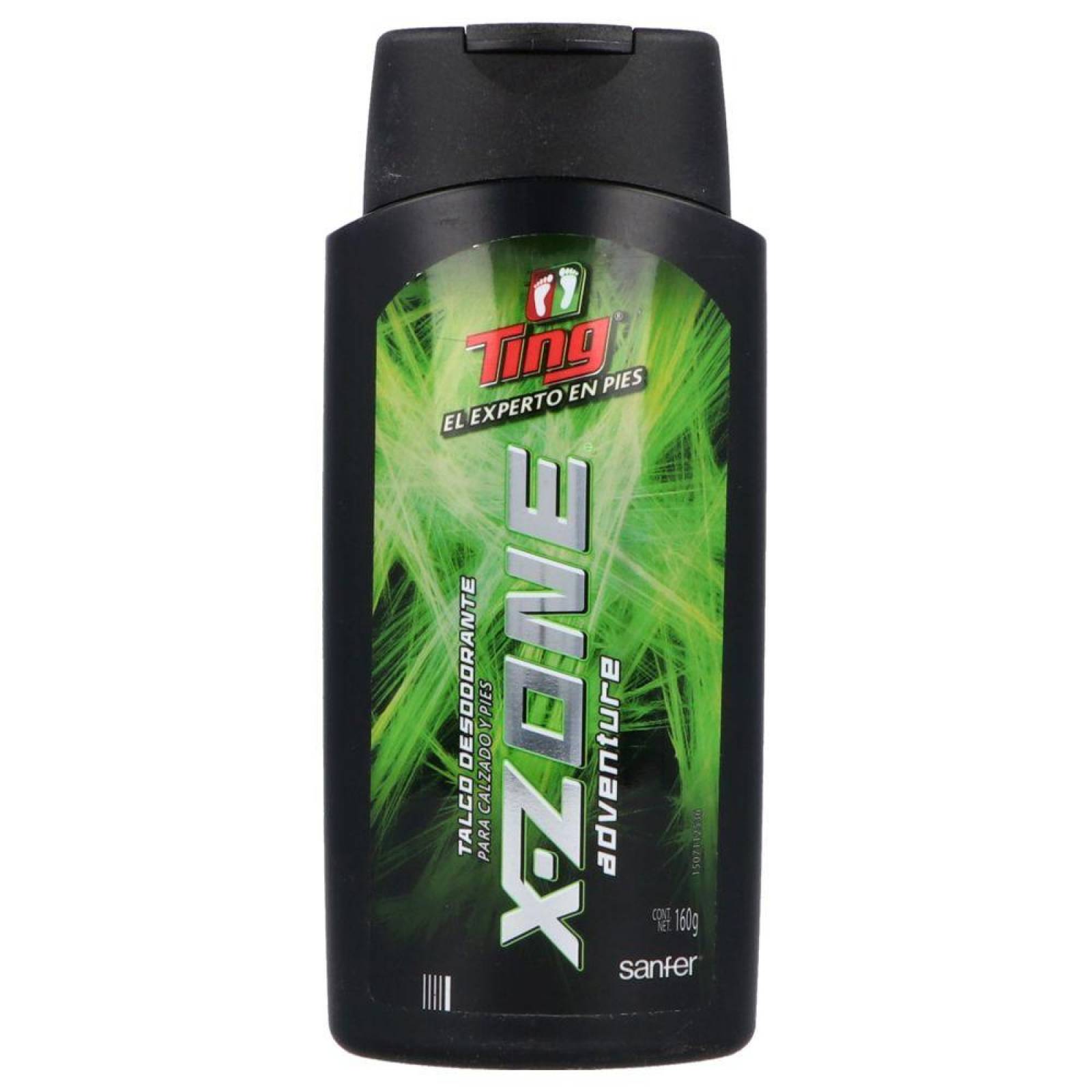 TING X-ZONE ADVENTURE TALCO DESODORANTE PARA CALZADO Y PIES FRASCO CON 160 G 