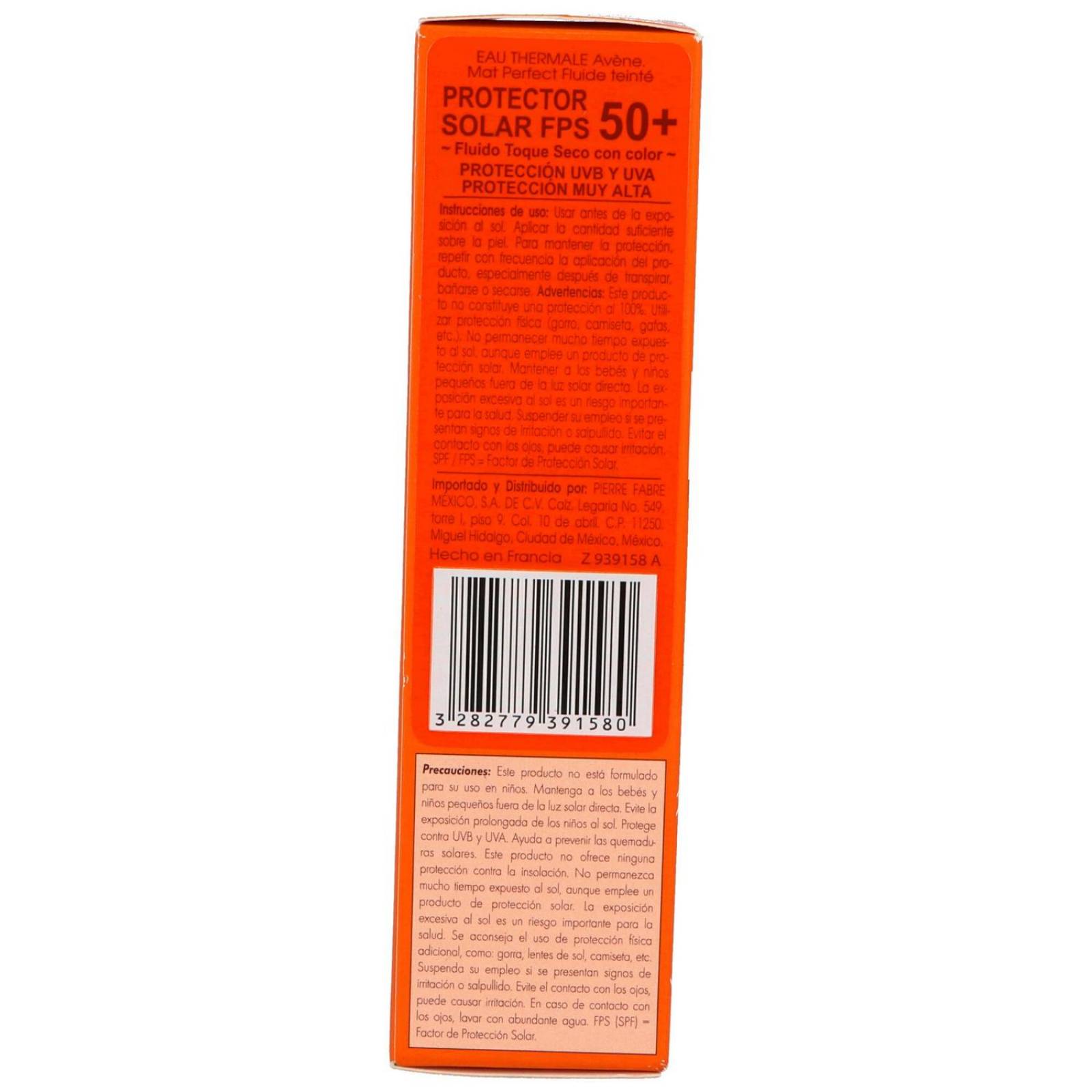 Avéne Emulsión Solar Toque Seco Color SPF 50+ Caja Con Tubo Con 50 mL 