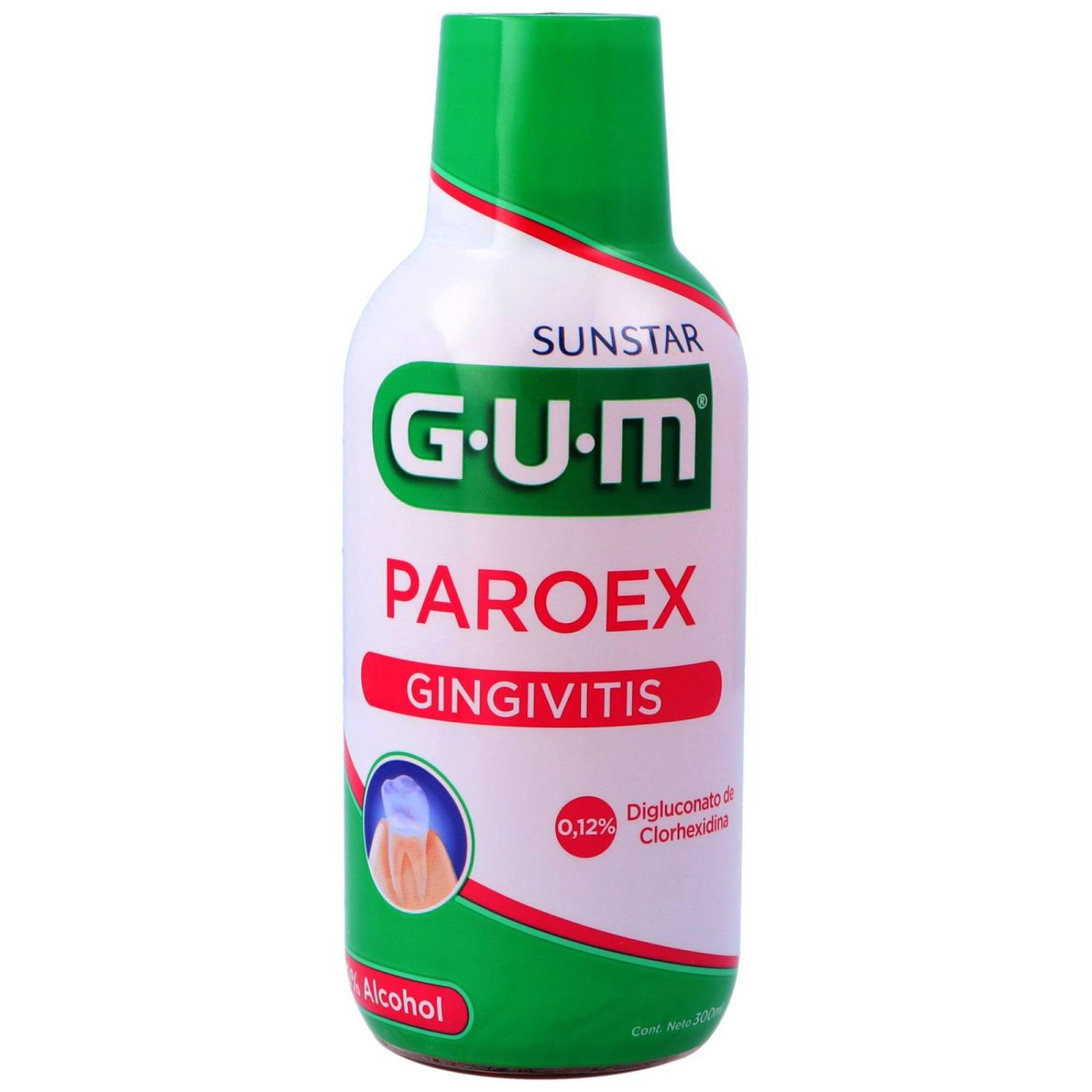 Enjuague Bucal GUM Paroex Gingivitis Frasco Con 300 mL 