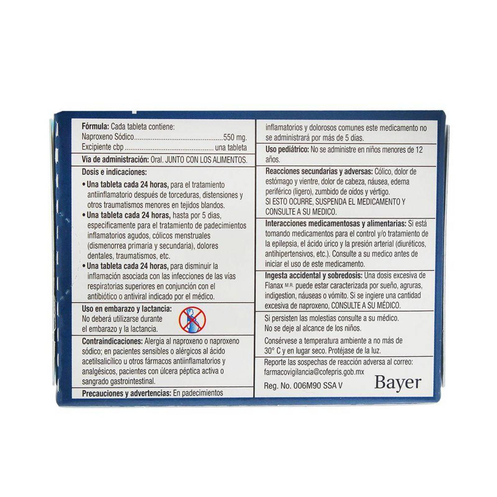 Flanax 550 550 mg Caja Con 12 Tabletas 