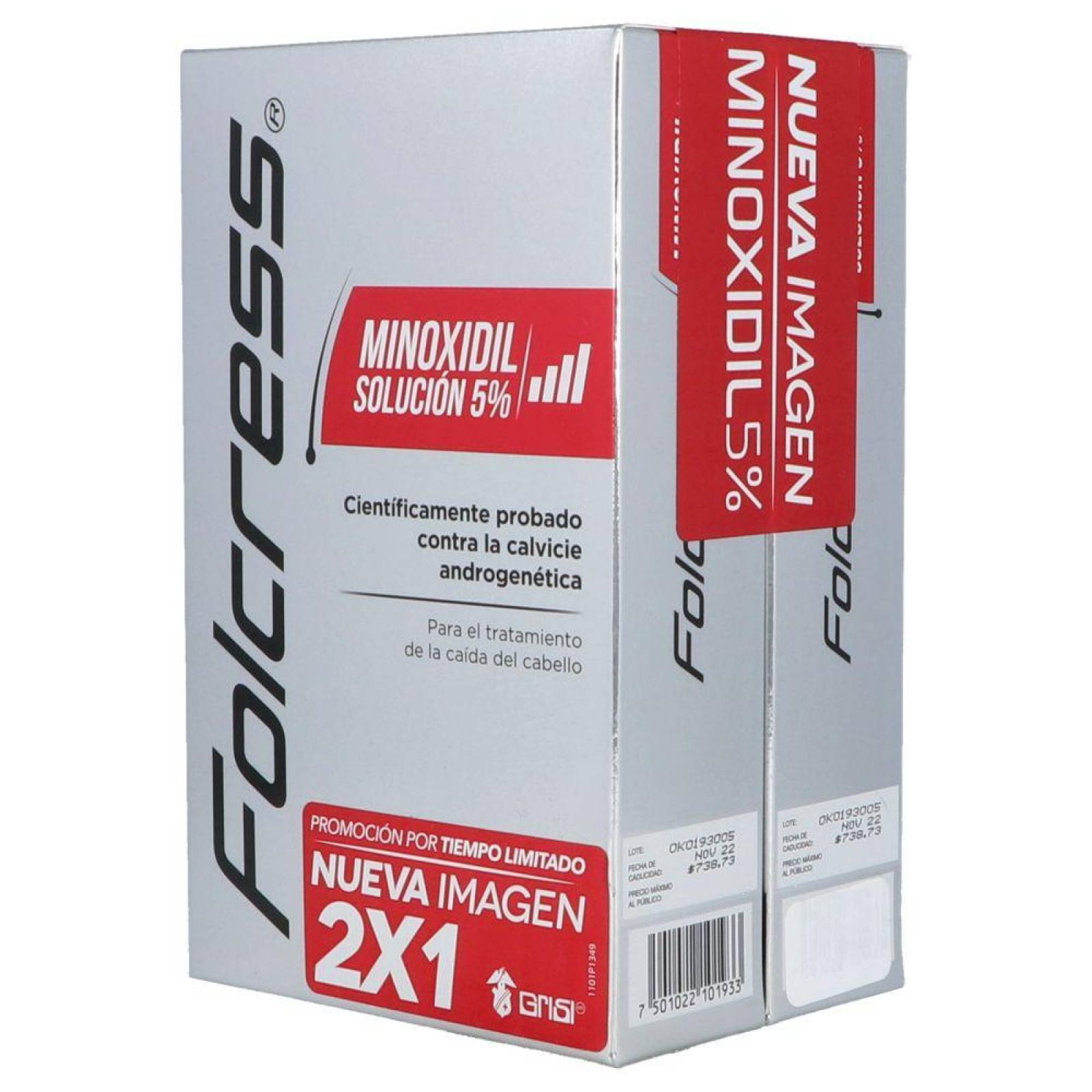 Folcress 5% Solución Botellas Con 60 mL - 2X1 