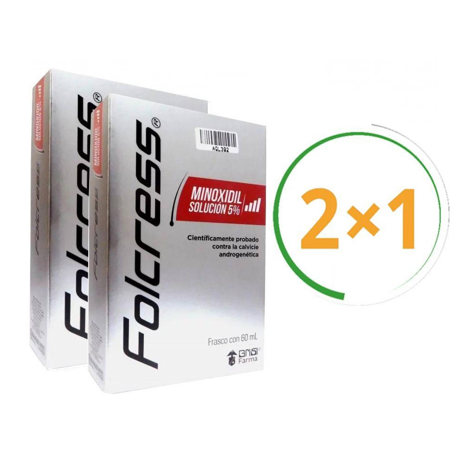 Folcress 5% Solución Botellas Con 60 mL - 2X1 