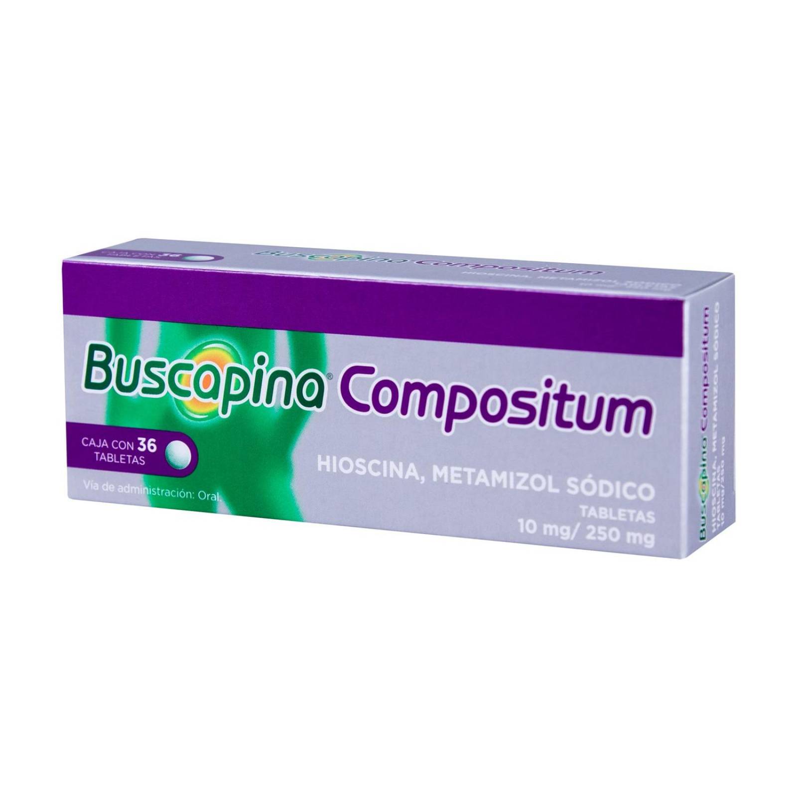 Buscapina Compositum 10 mg / 250 mg Caja Con 36 Tabletas 