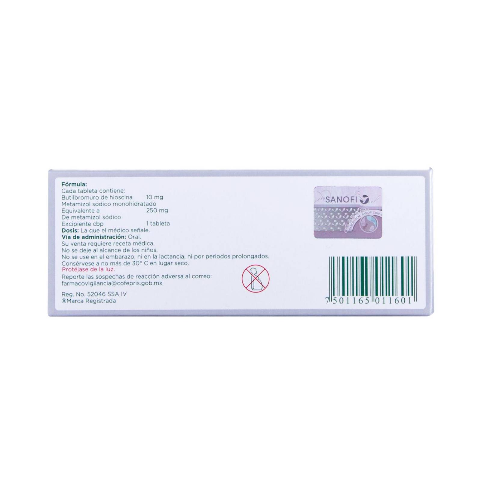 Buscapina Compositum 10 mg / 250 mg Caja Con 36 Tabletas 