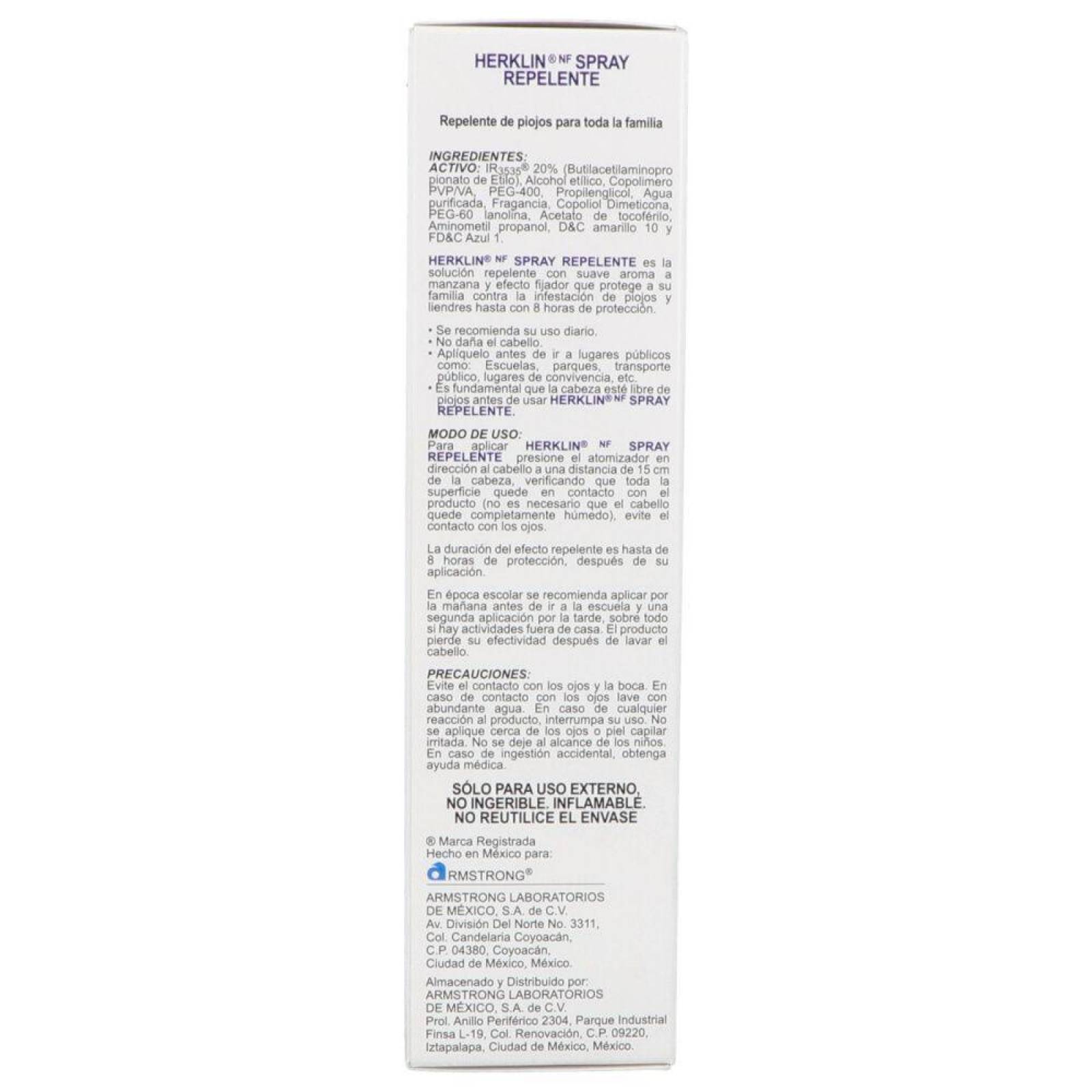 Herklin Nf Repelente Frasco Con 120mL 