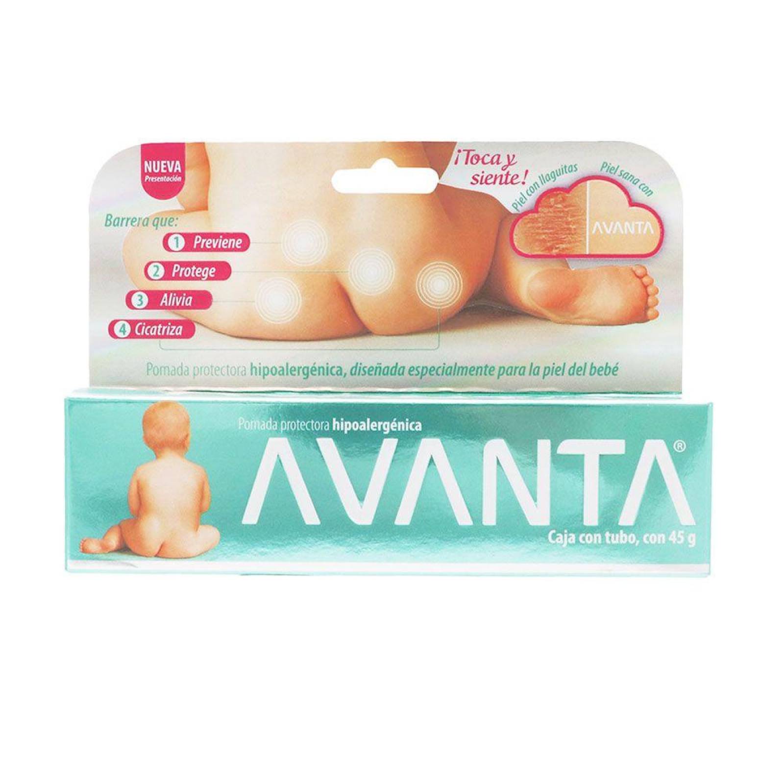 Avanta Pomada Protectora Hipoalergenica Caja Con Tubo Con 45g 