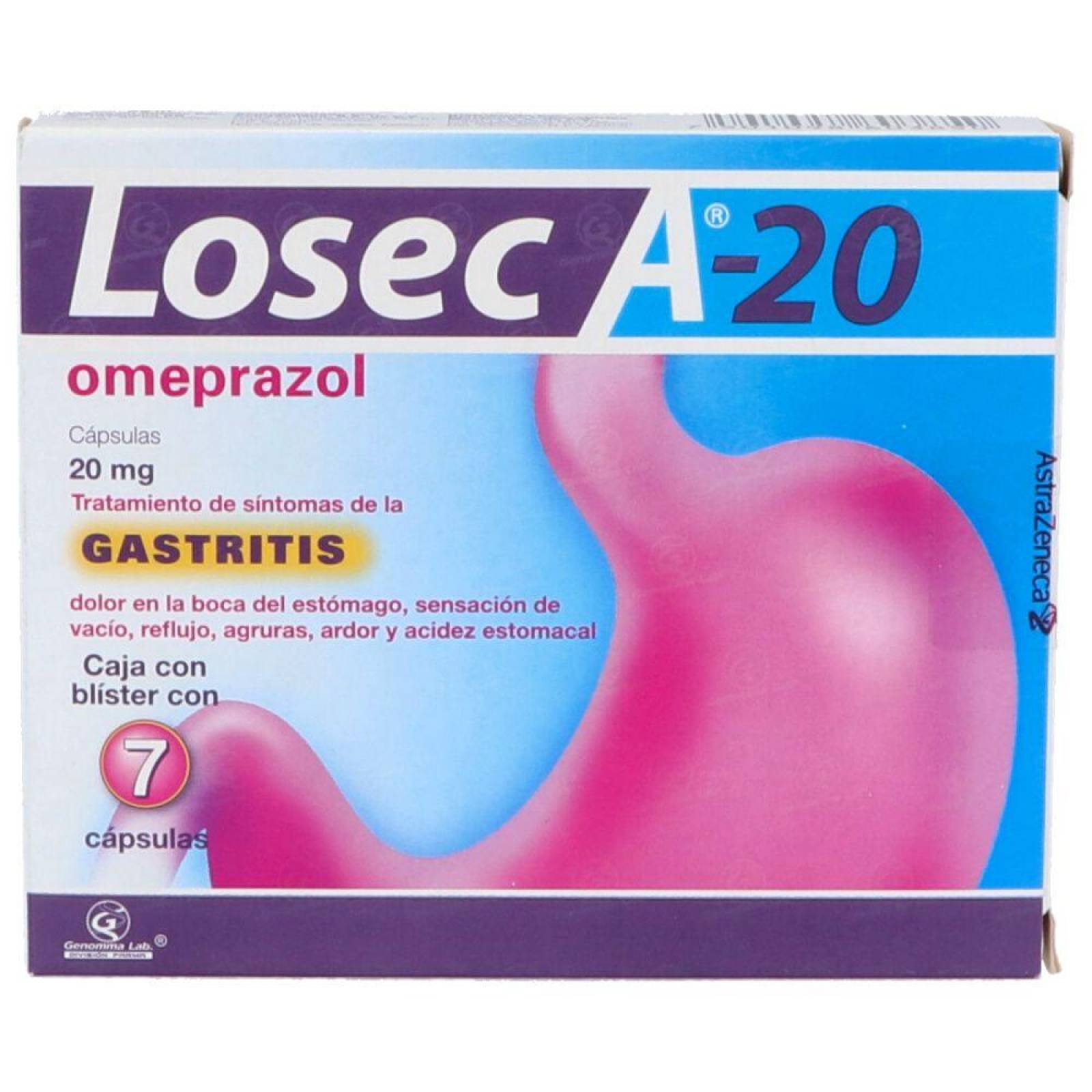 Losec A-20 20 mg Caja Con 7 Cápsulas 