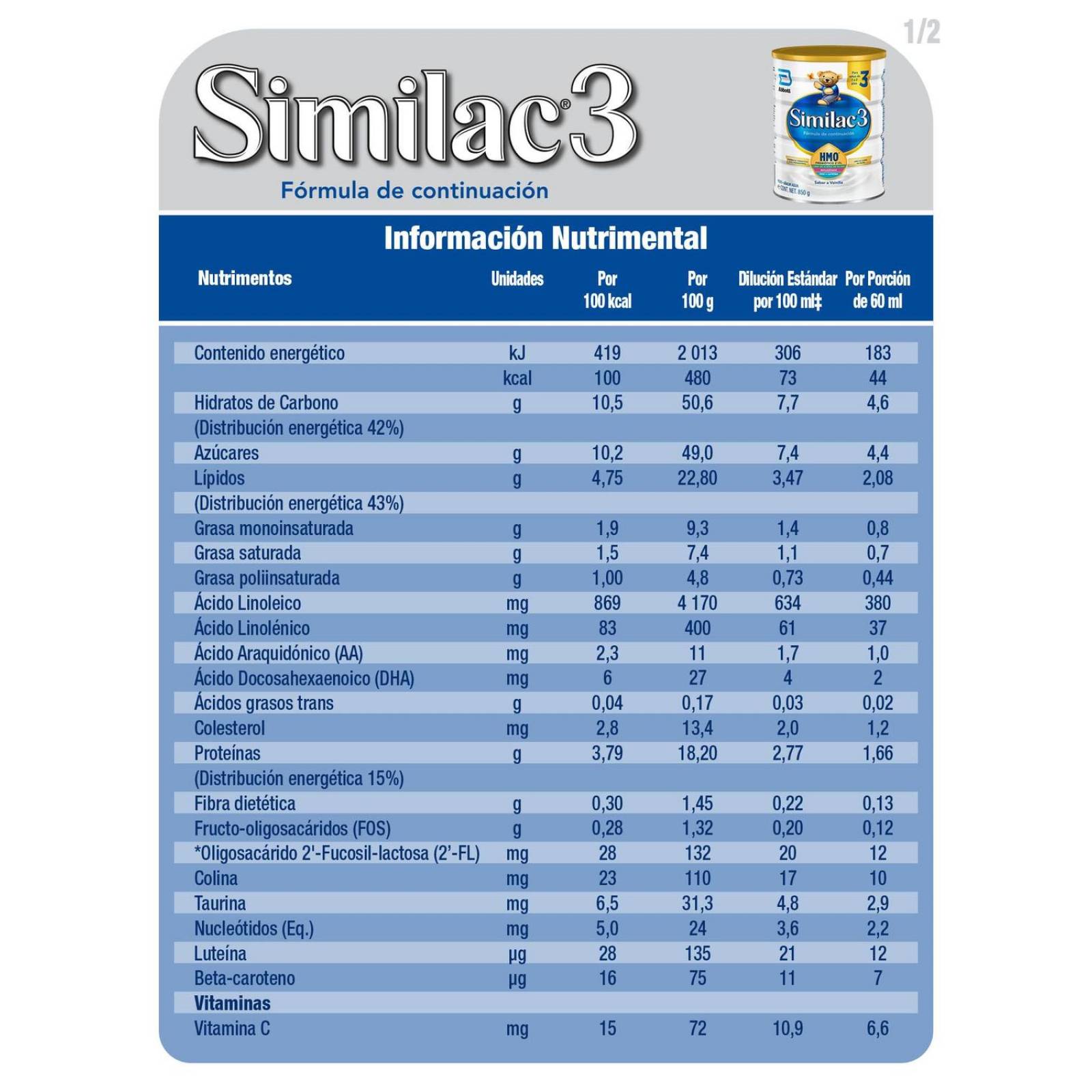 FRM-Similac 3 Lata Con Polvo De 850 g 