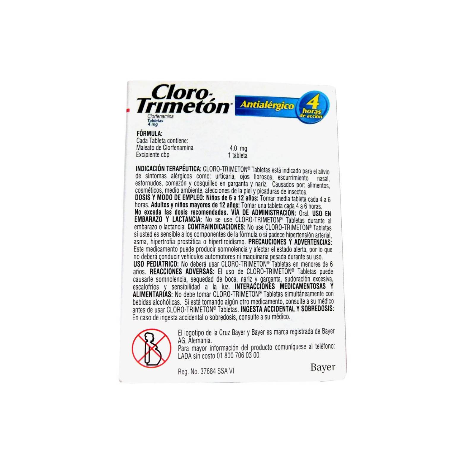 CloroTrimeton 4mg Caja Con 20 Tabletas 