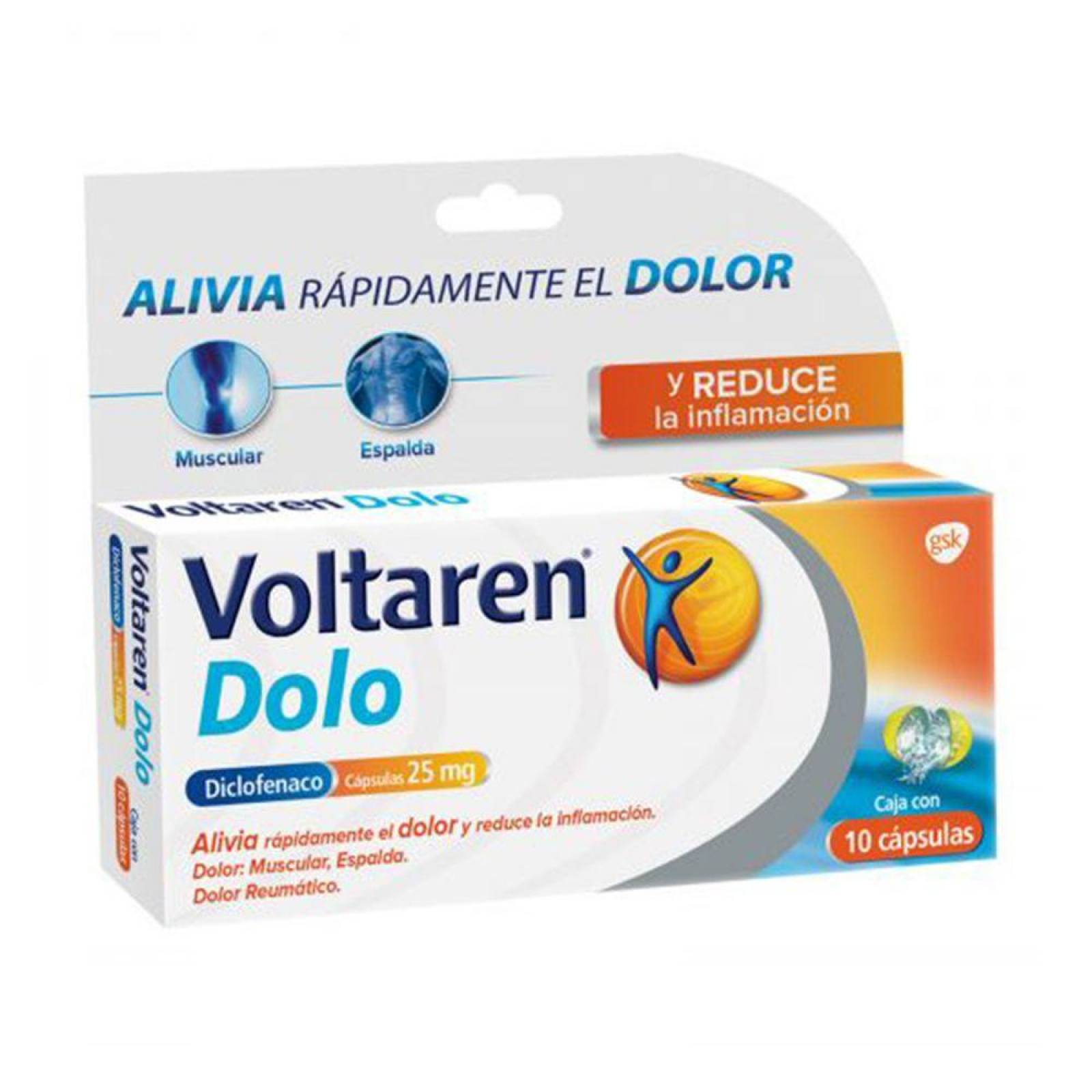 Voltaren Dolo 25 mg Caja Con 10 Cápsulas 