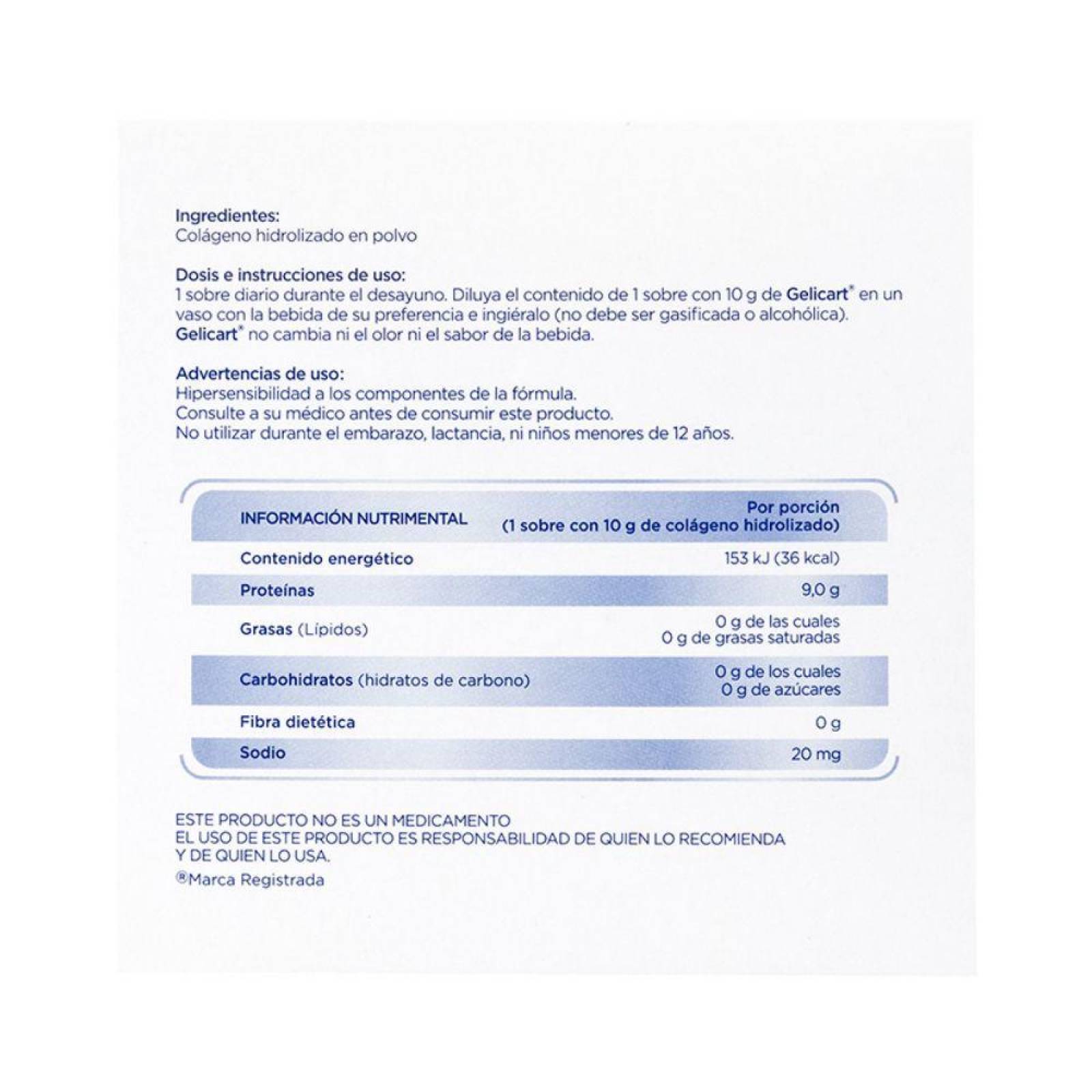 Gelicart 10 g Caja Con 30 Sobres 