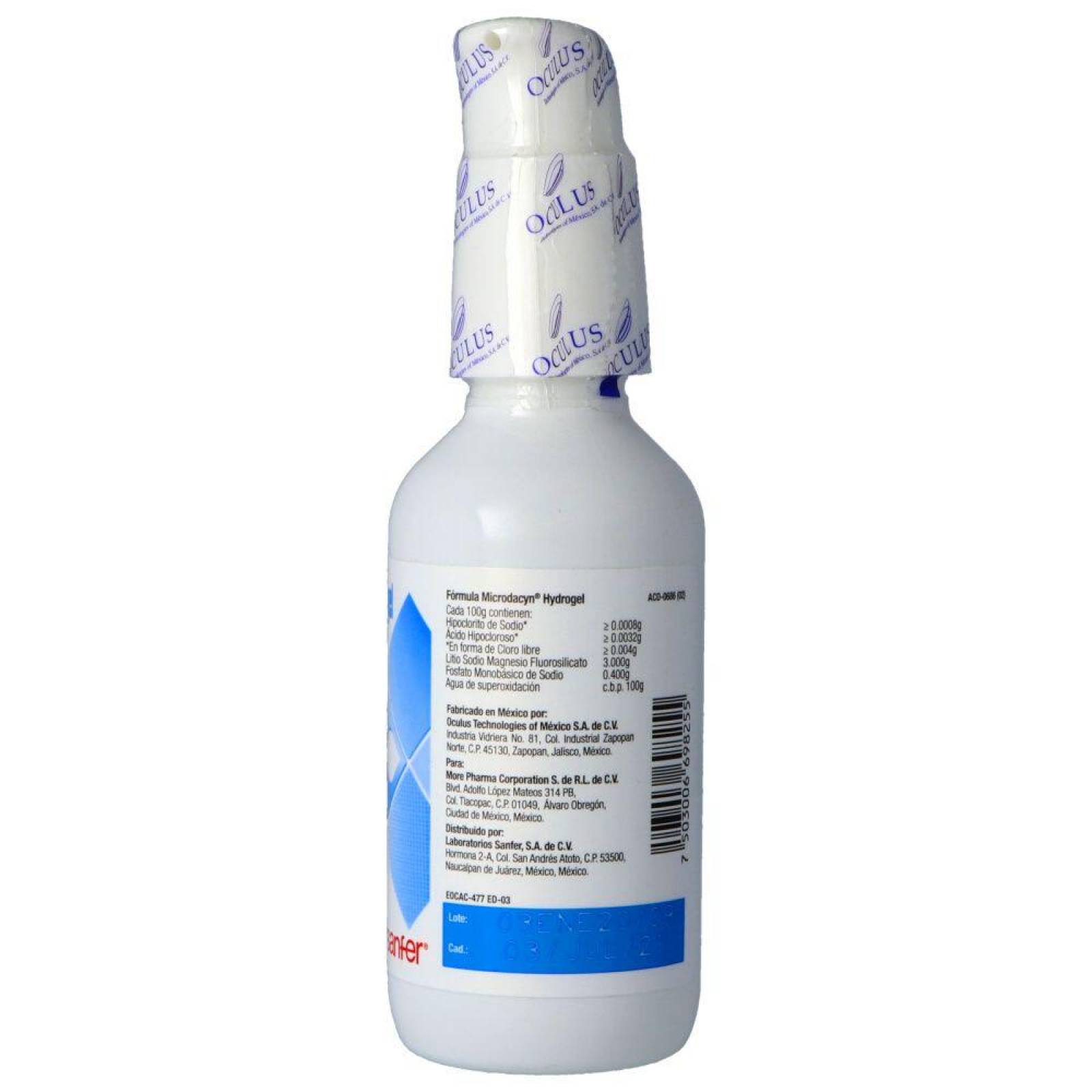 Microdacyn 60 HydroGel 100 g. Frasco Atomizador 