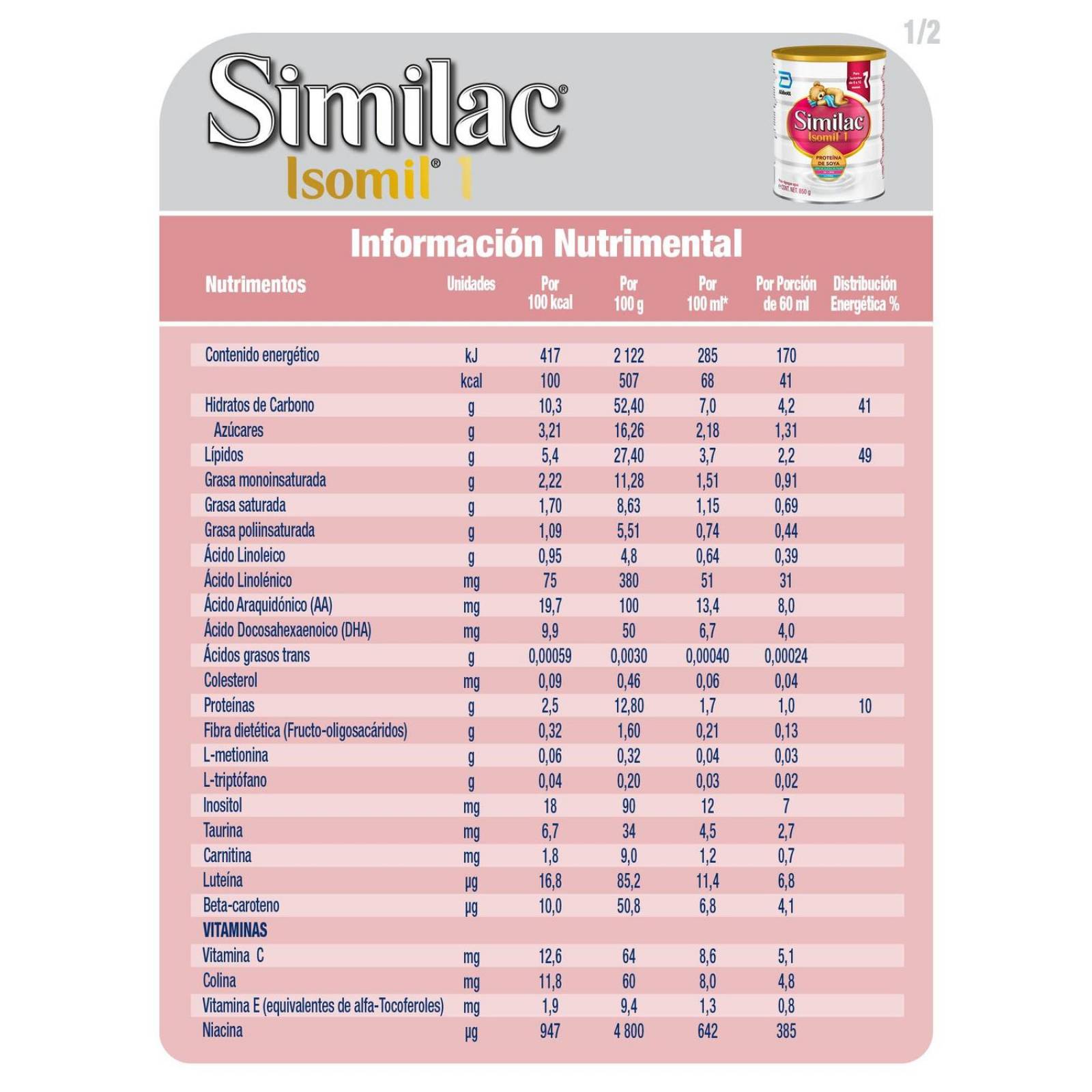 Similac Isomil 1 - 850 g 