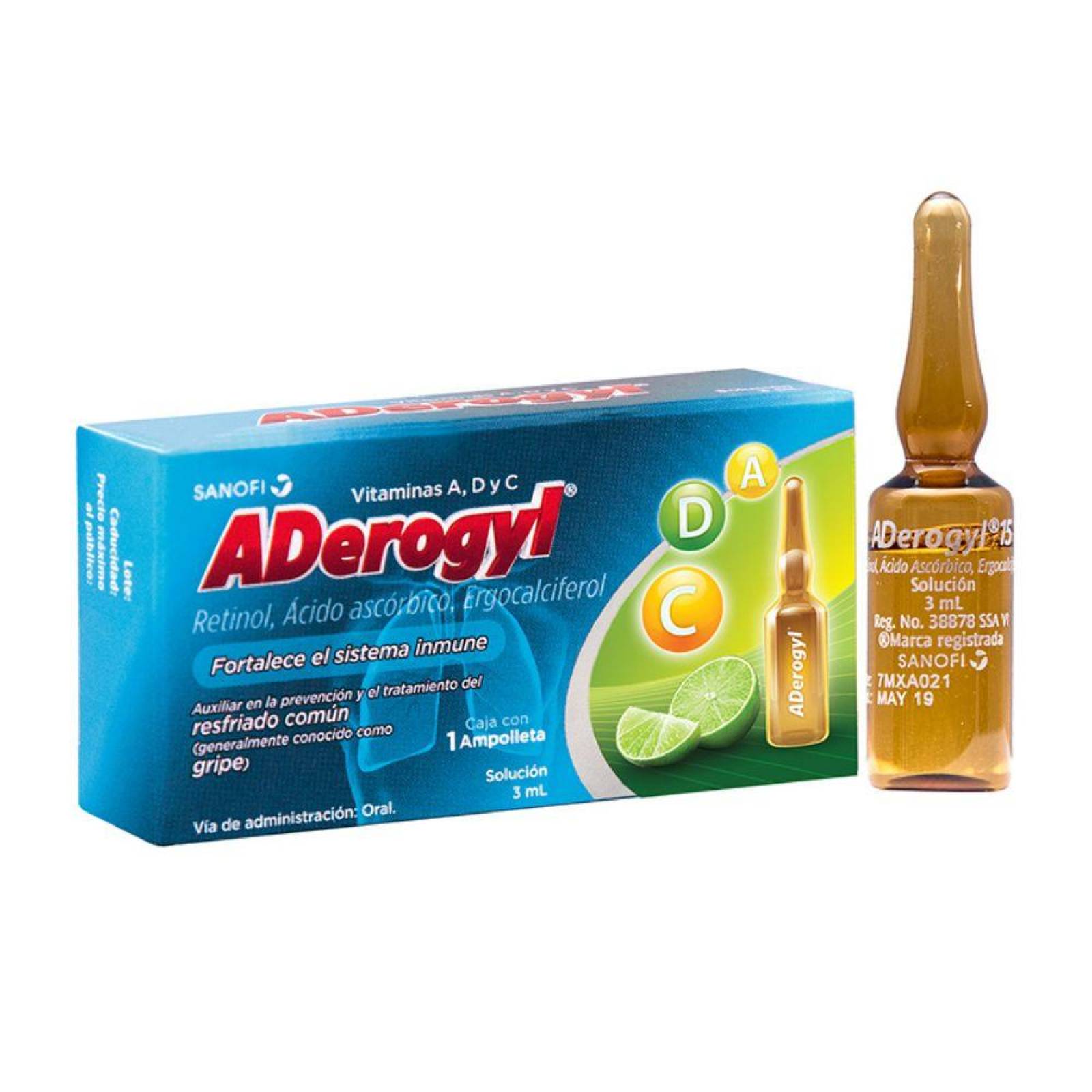 Aderogyl 3 mL Caja Con 1 Ampolleta 