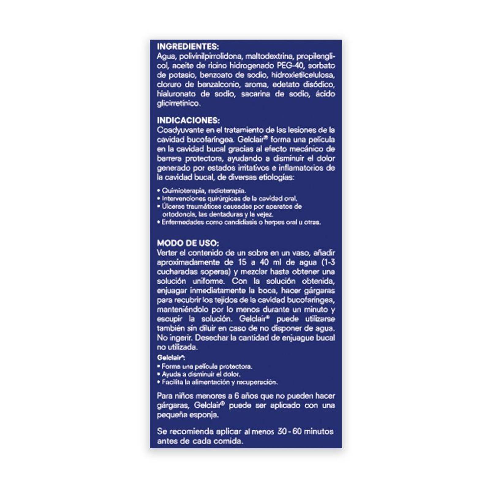 Gelclair Gel Oral Caja Con 10 Sobres 