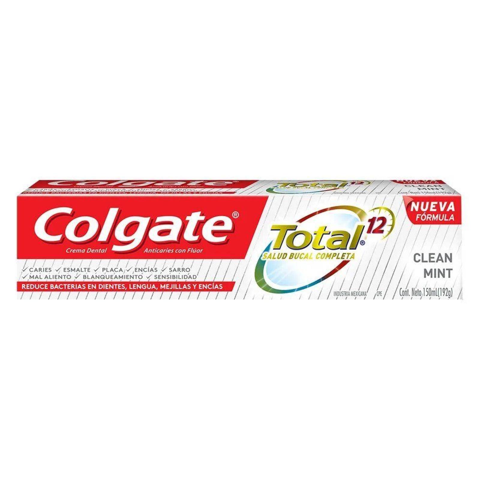 Colgate Crema Dental Total 12 Clean Mint Tubo Con 150 Ml 